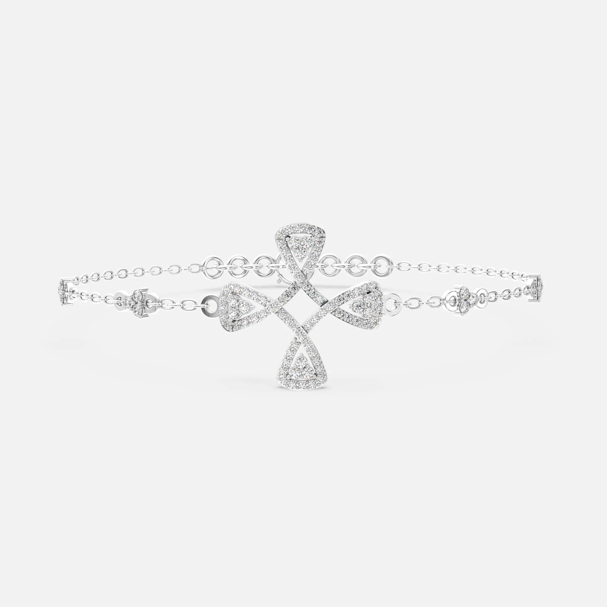 Diamond Floral Lattice Bracelet
