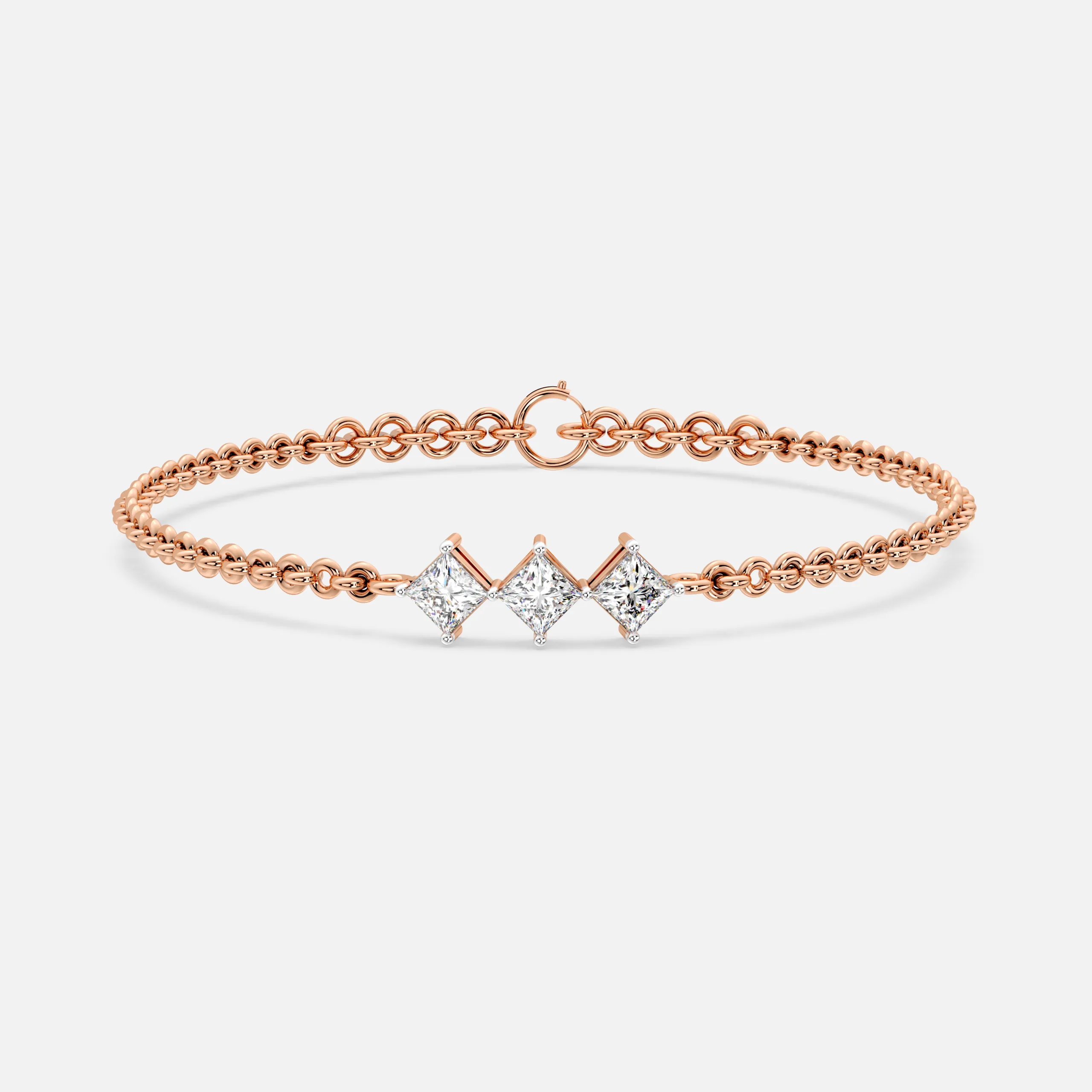 Diamond Quad Spark Link Bracelet