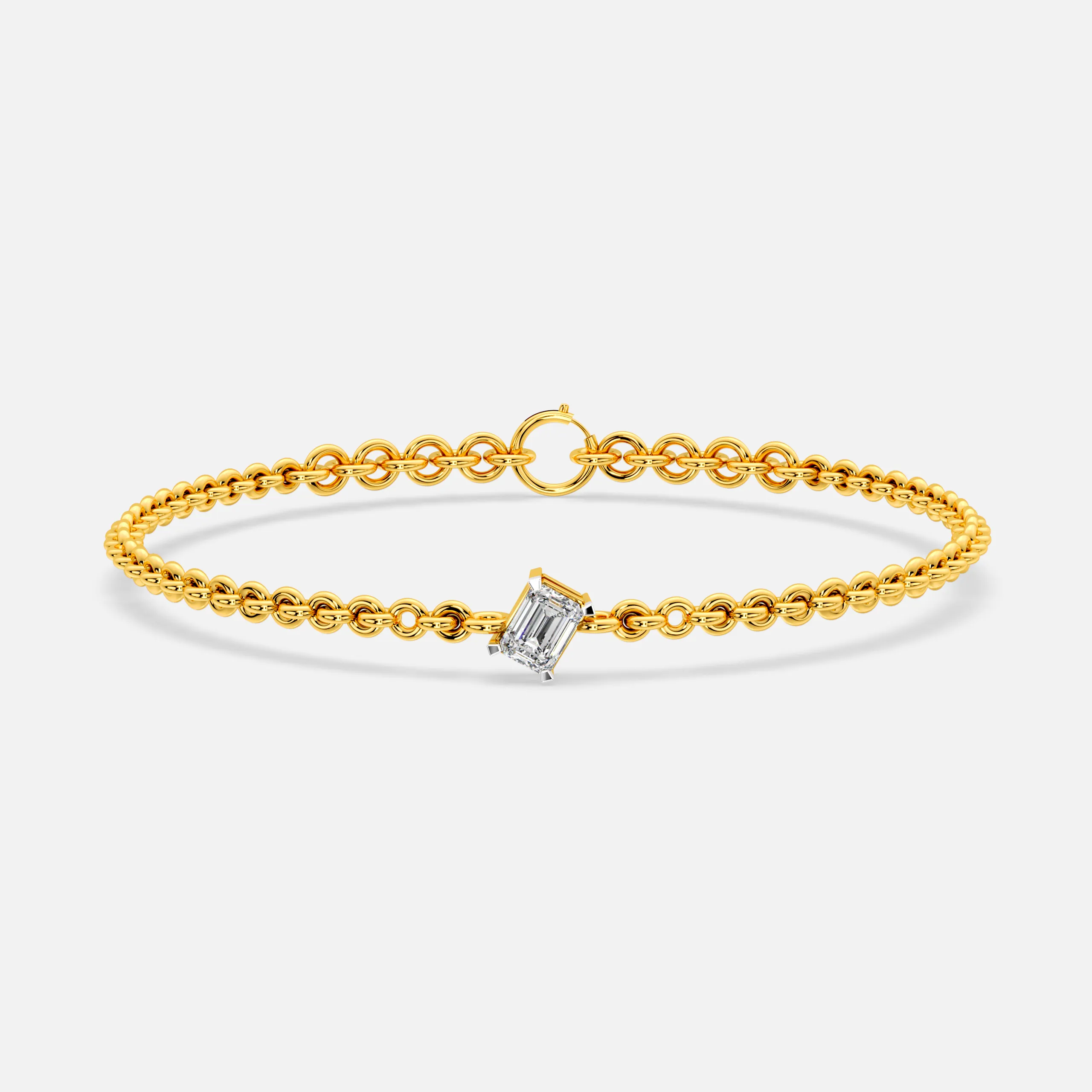 Linear Bead Diamond Bracelet