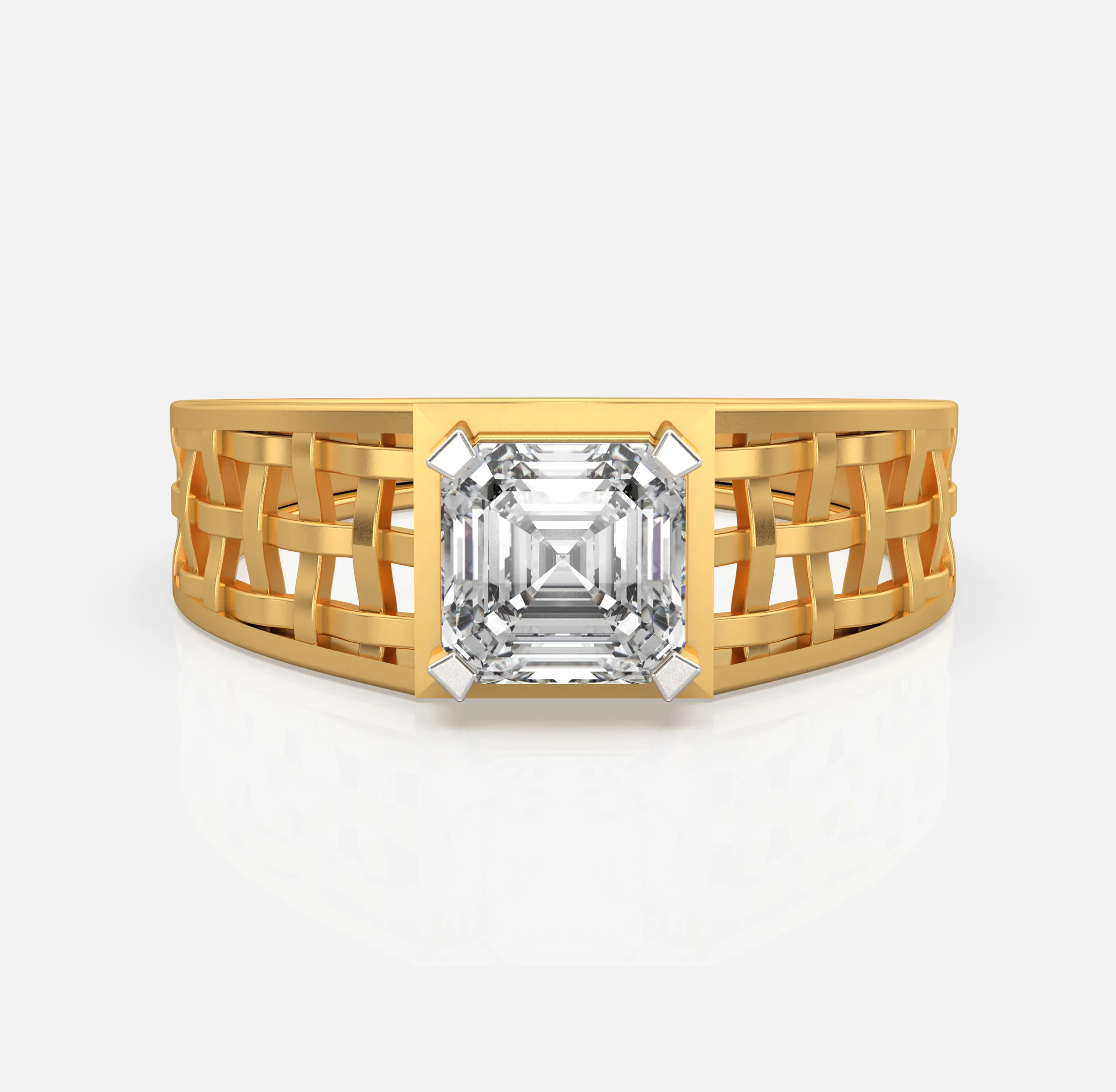 Woven Crown Diamond Ring