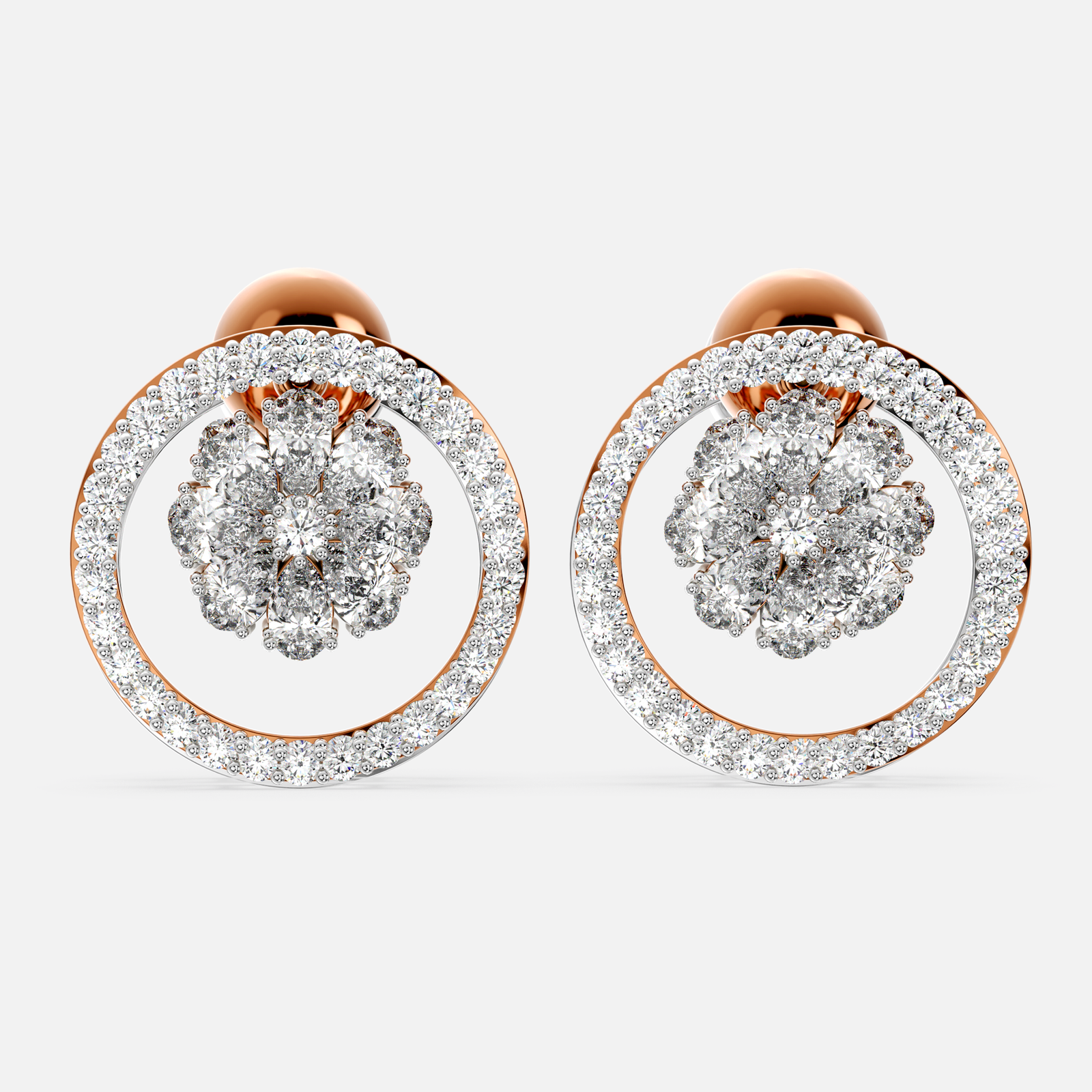 Florence Circle Diamond Earrings