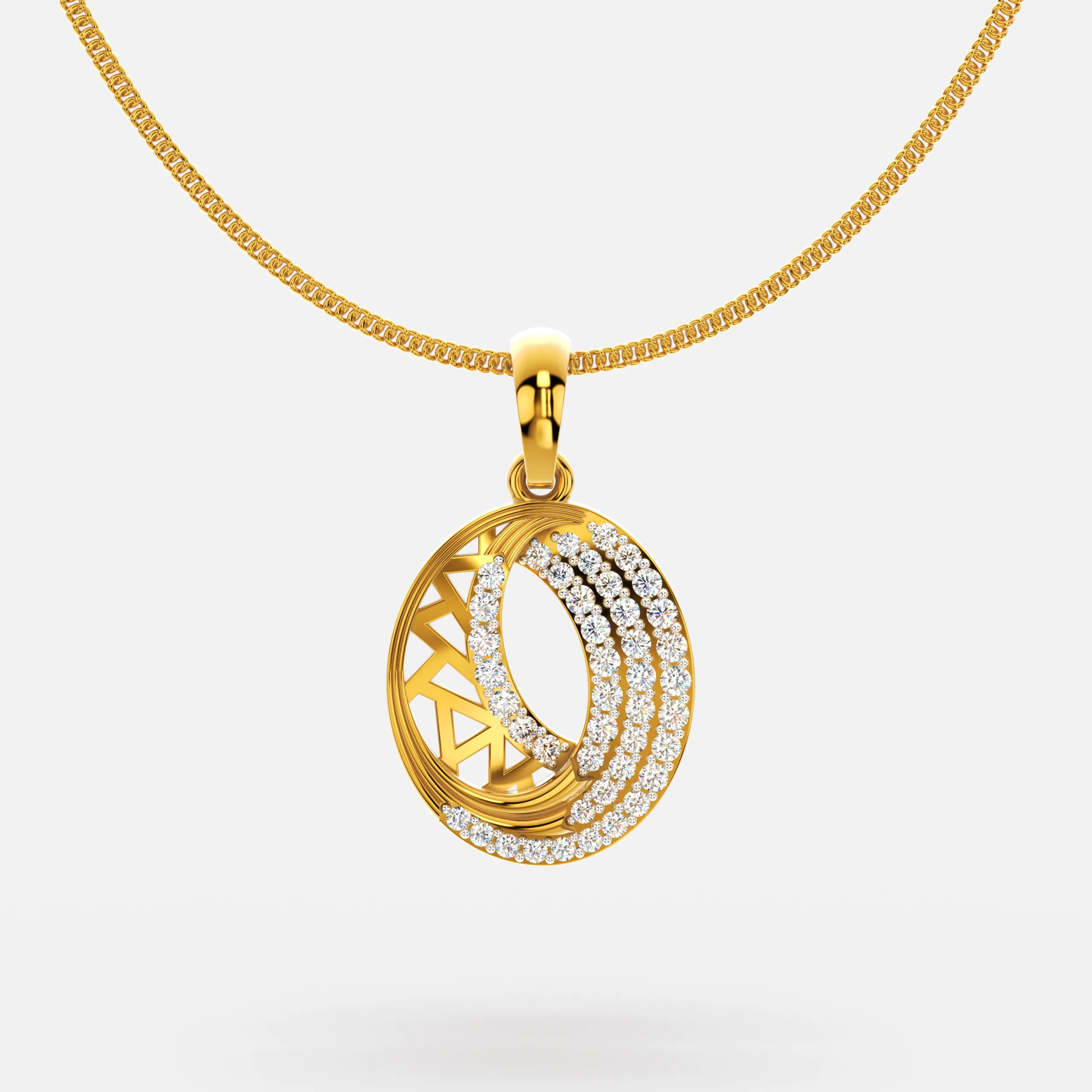 Luna Halo Diamond Pendant