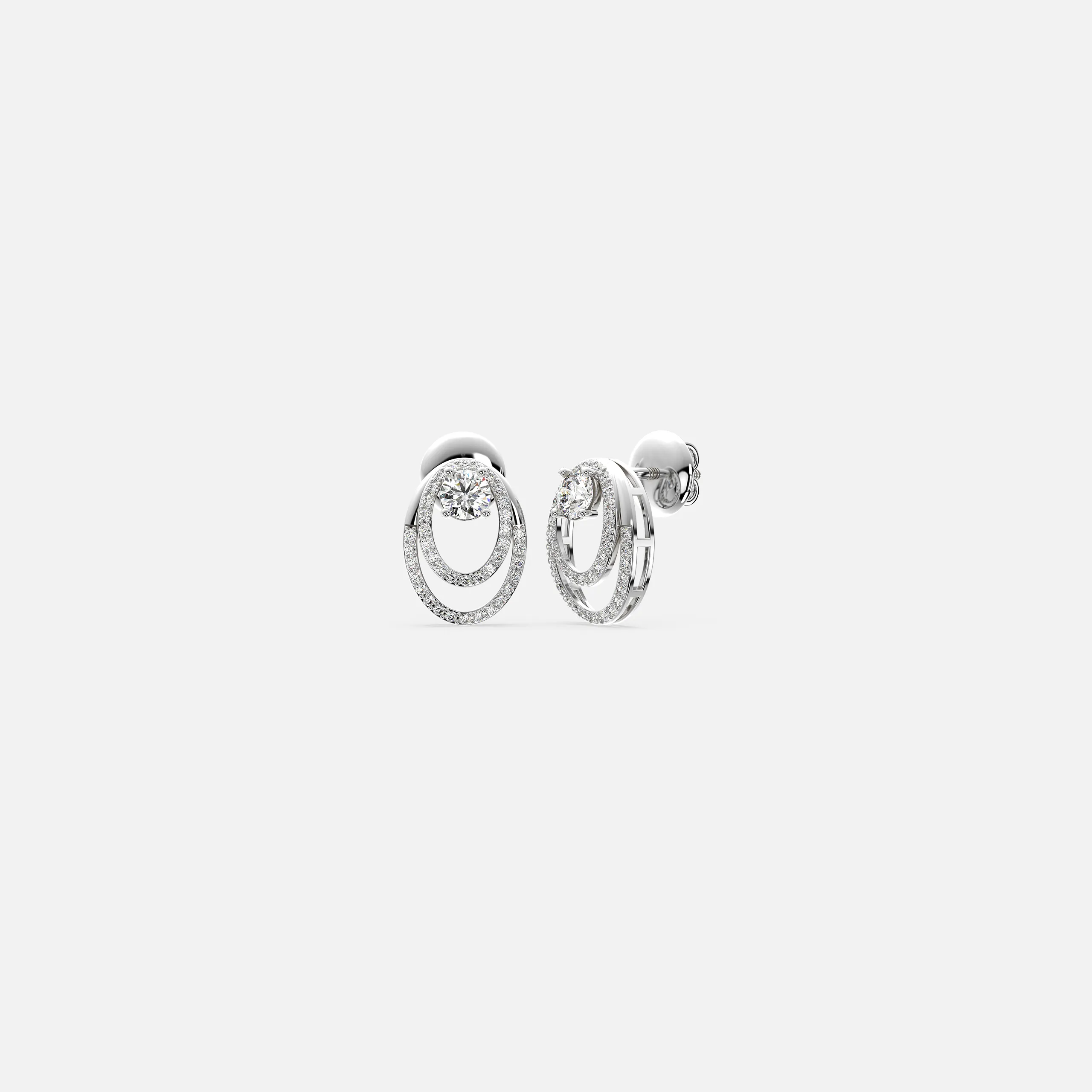 Infinity Loop Diamond Earrings