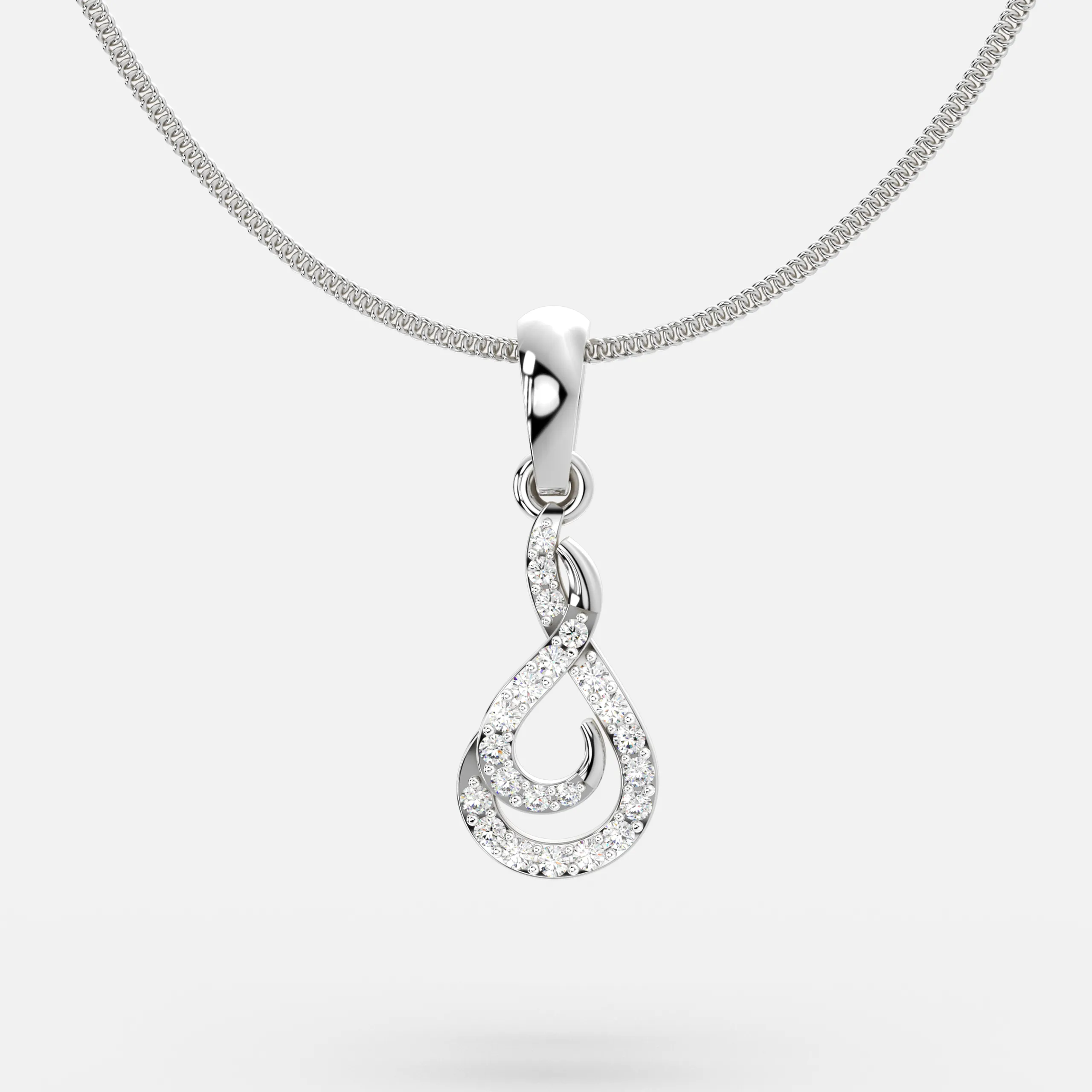 Infinity Swirl Diamond Pendant