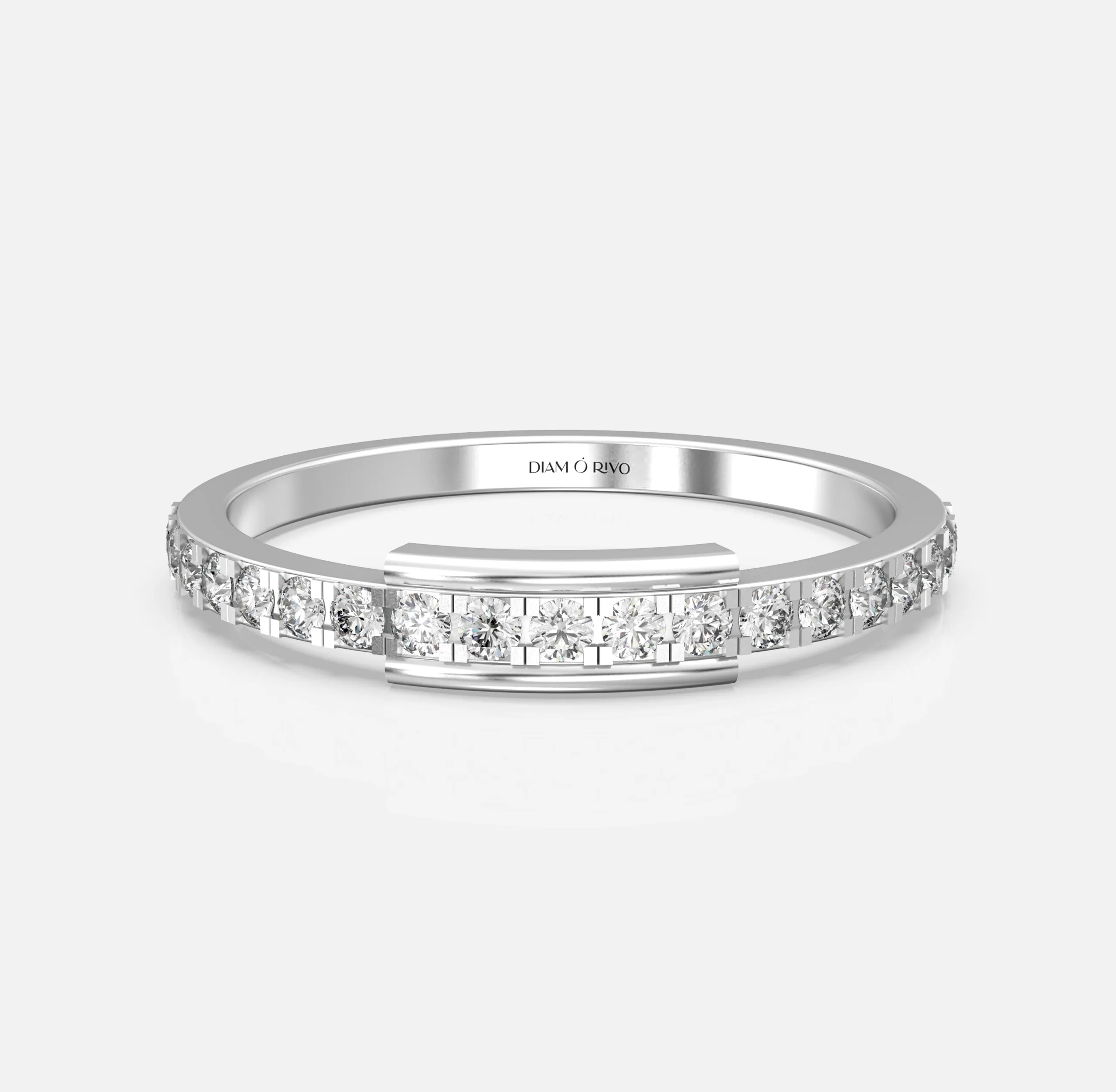 Diamond Rail Wrap Ring