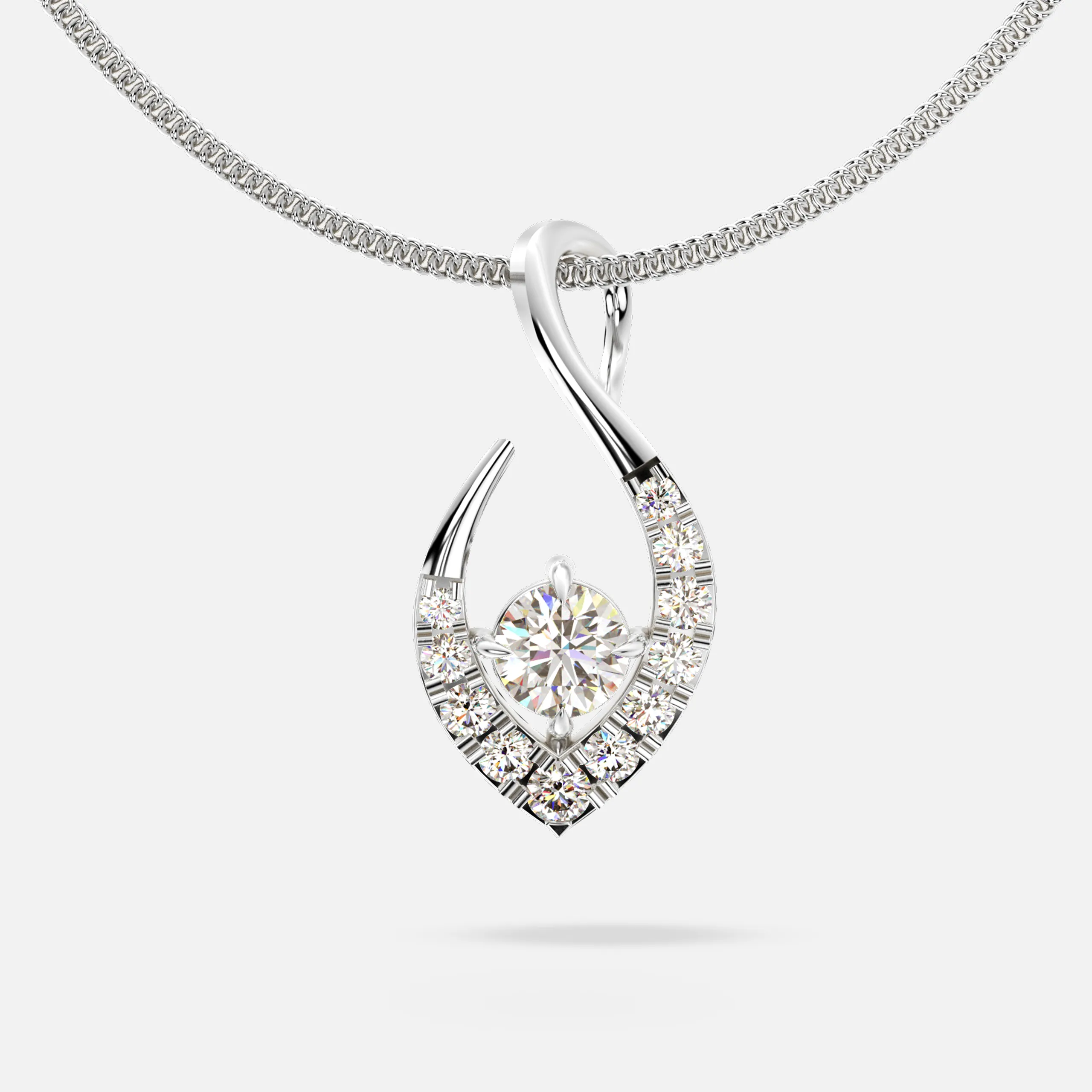 Flowing Diamond Pendant