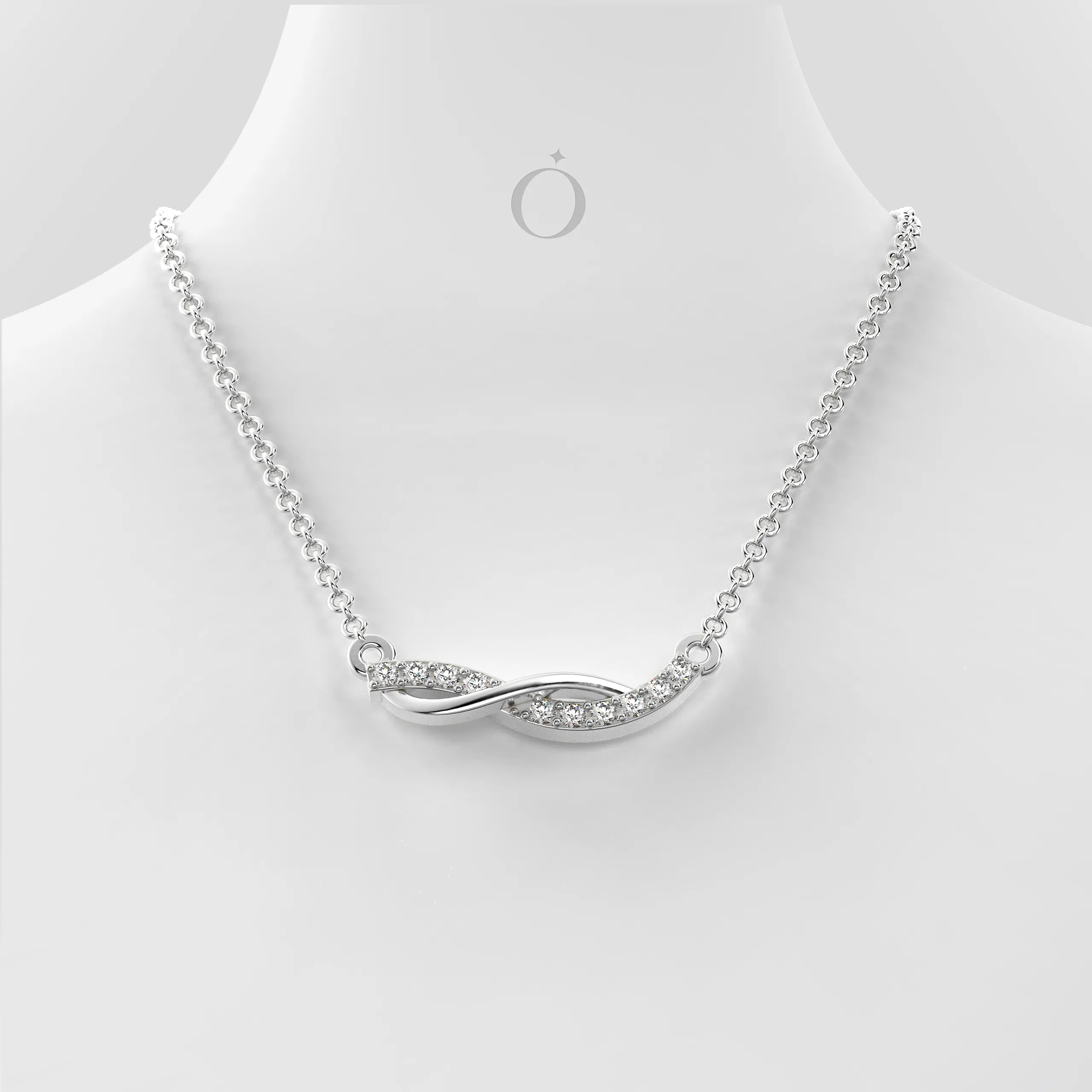 Infinity Wave Diamond Necklace