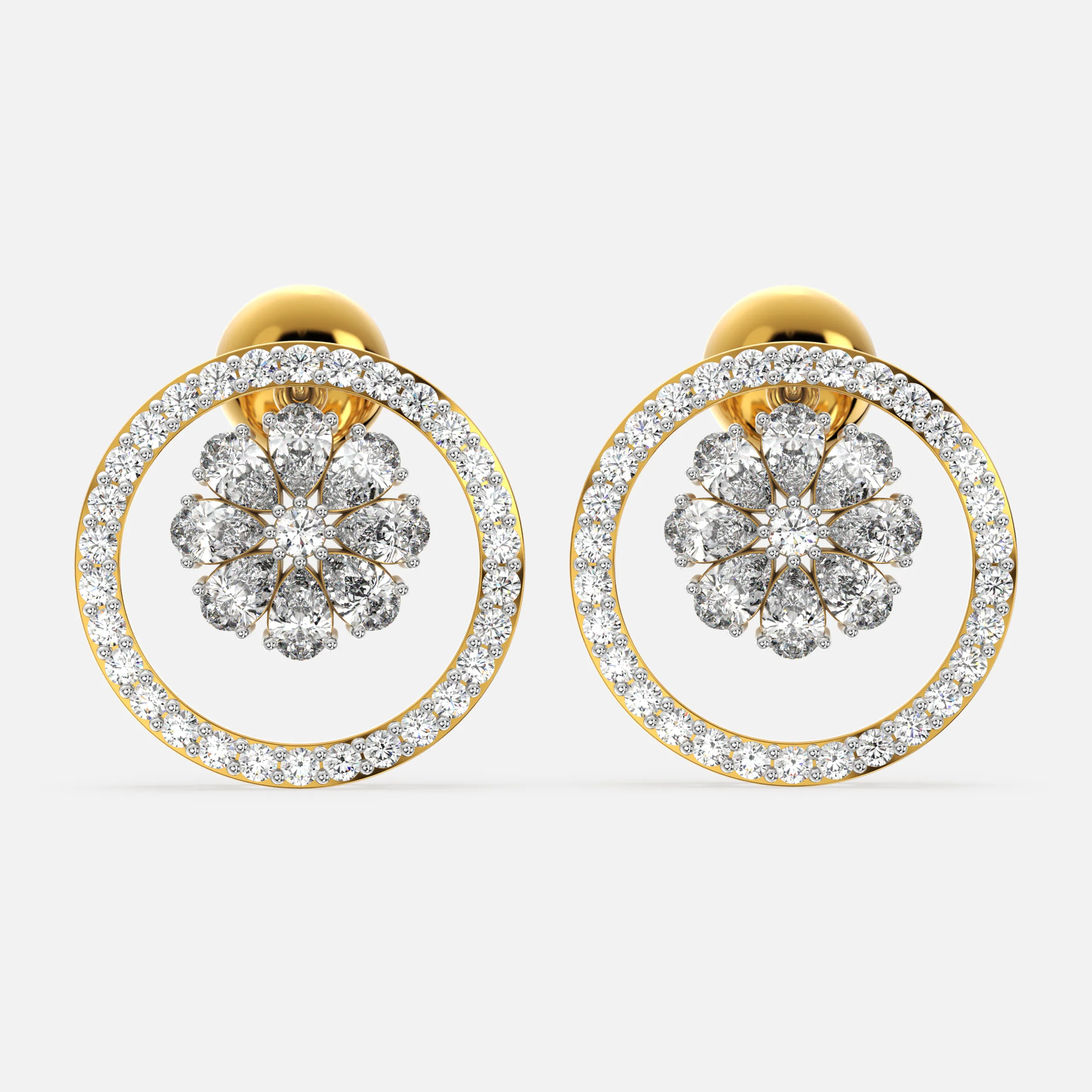 Florence Circle Diamond Earrings