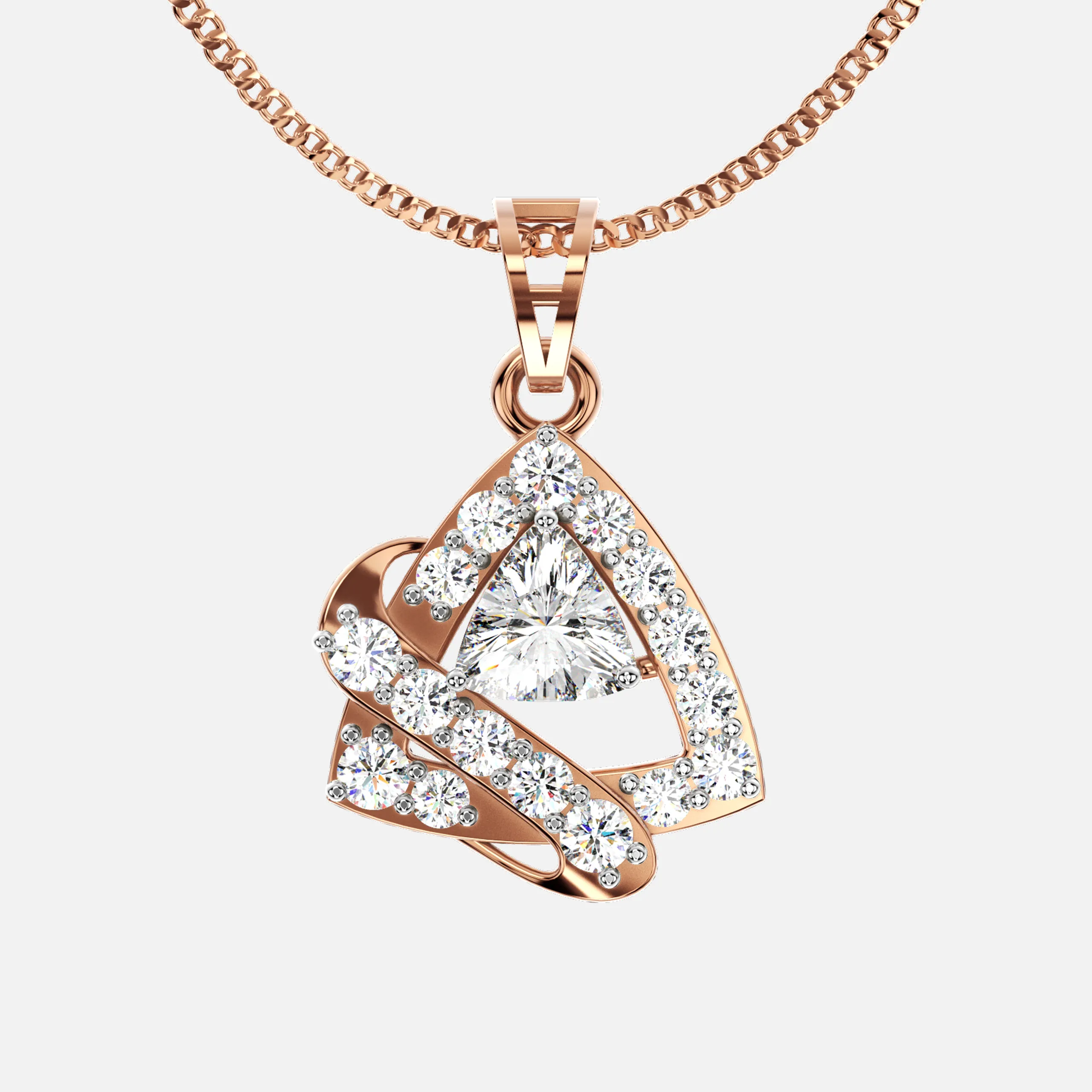 Trillion Grace Diamond Pendant