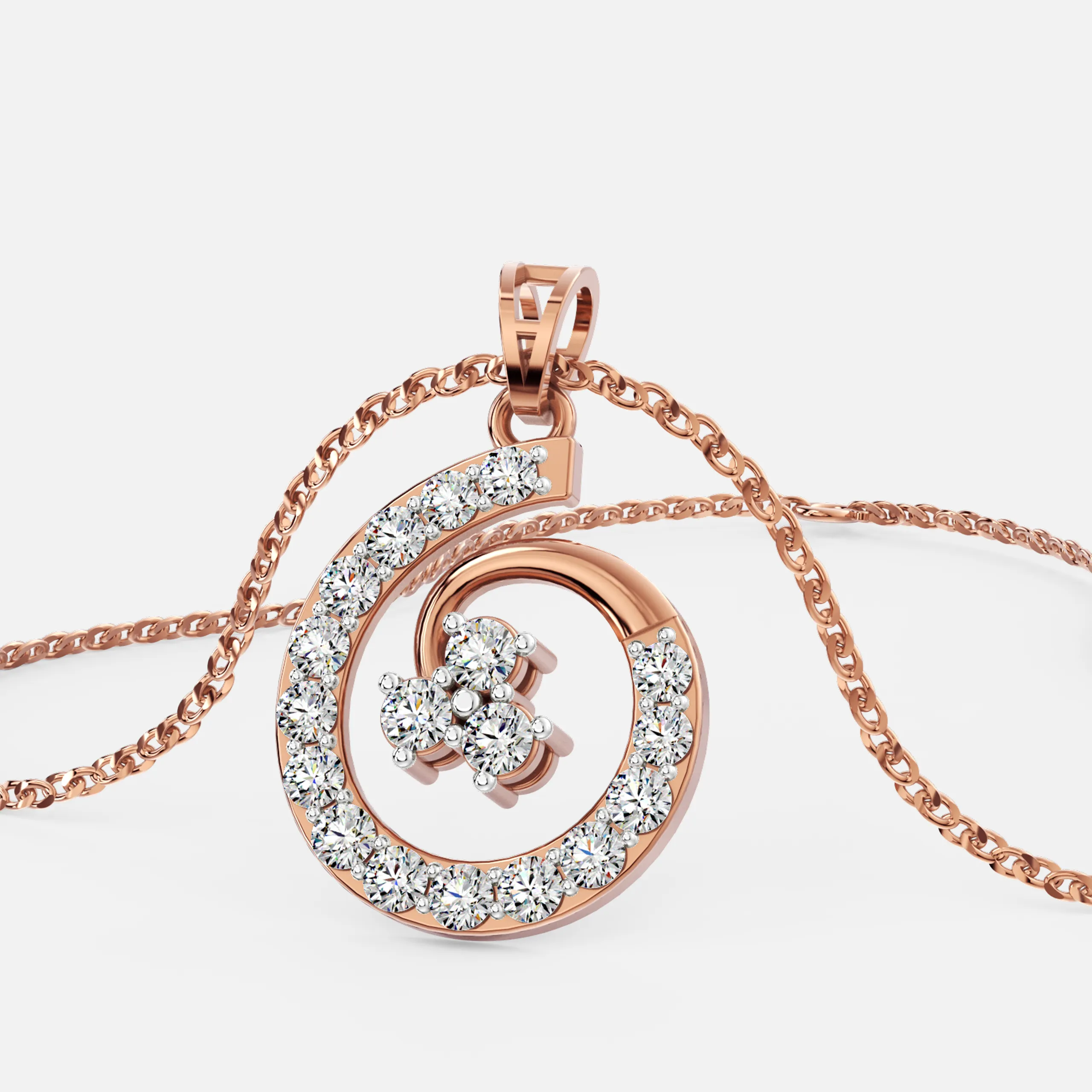 Eternal Swirl Diamond Pendant
