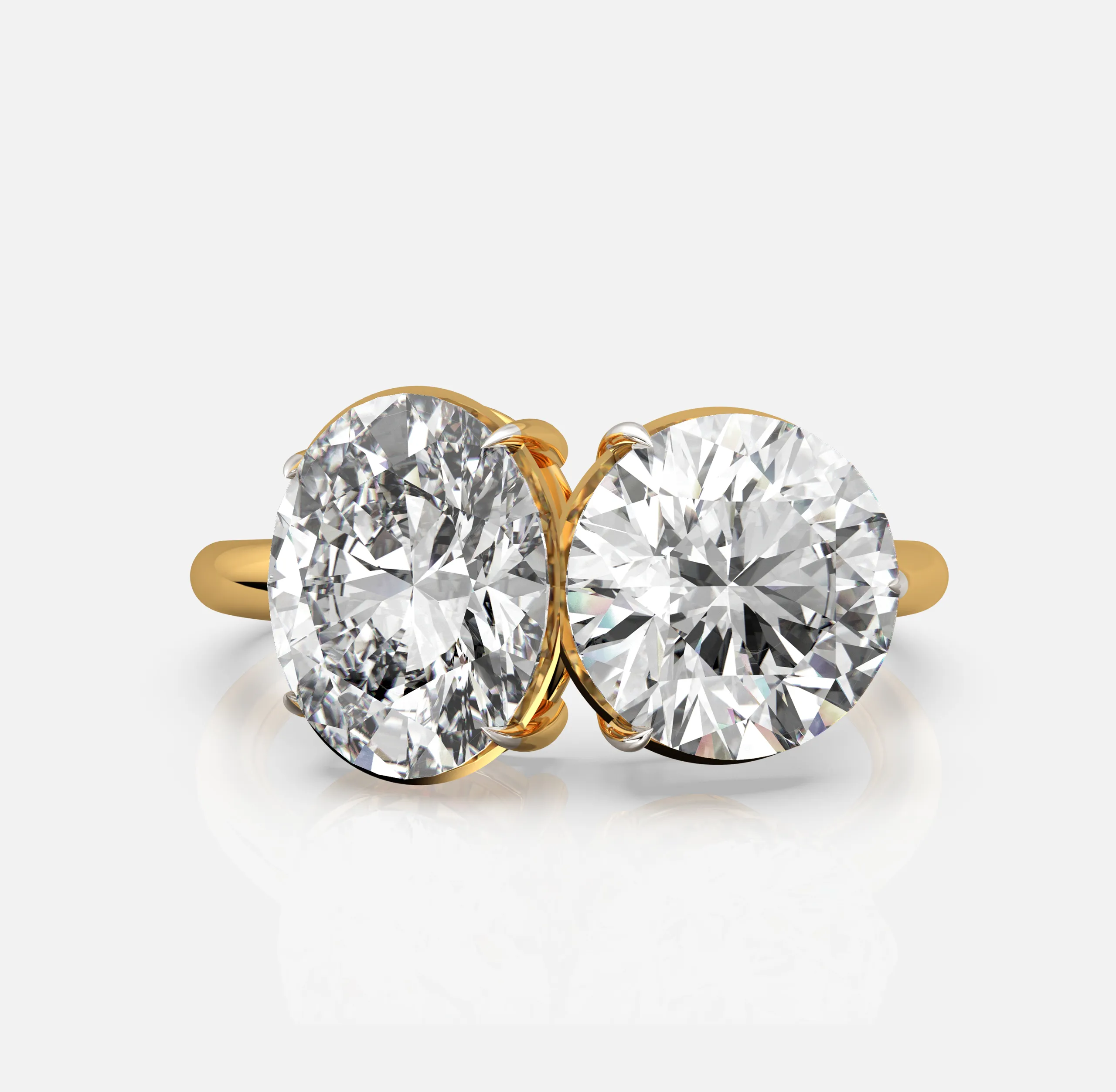 Twin Flame Diamond Ring