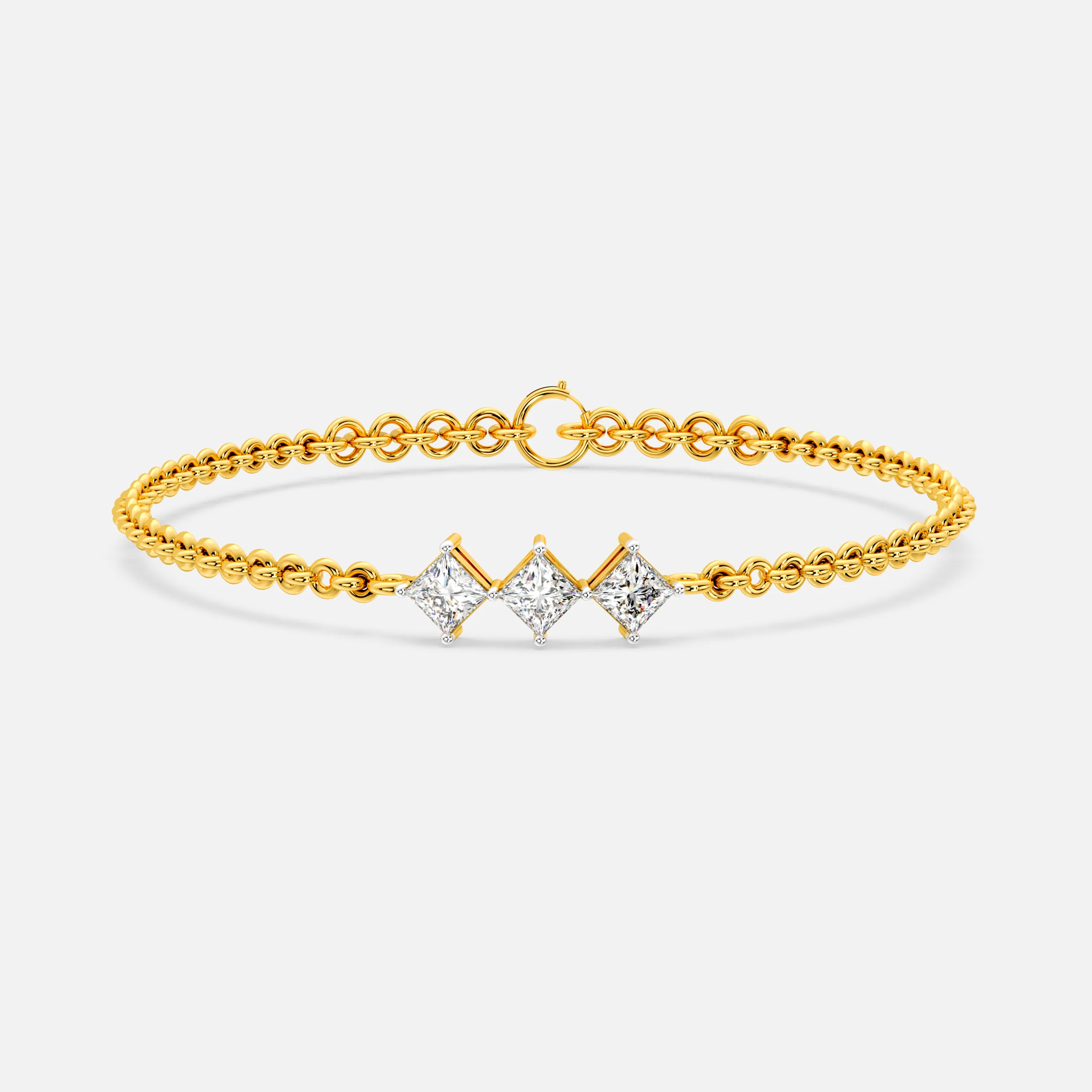 Diamond Quad Spark Link Bracelet