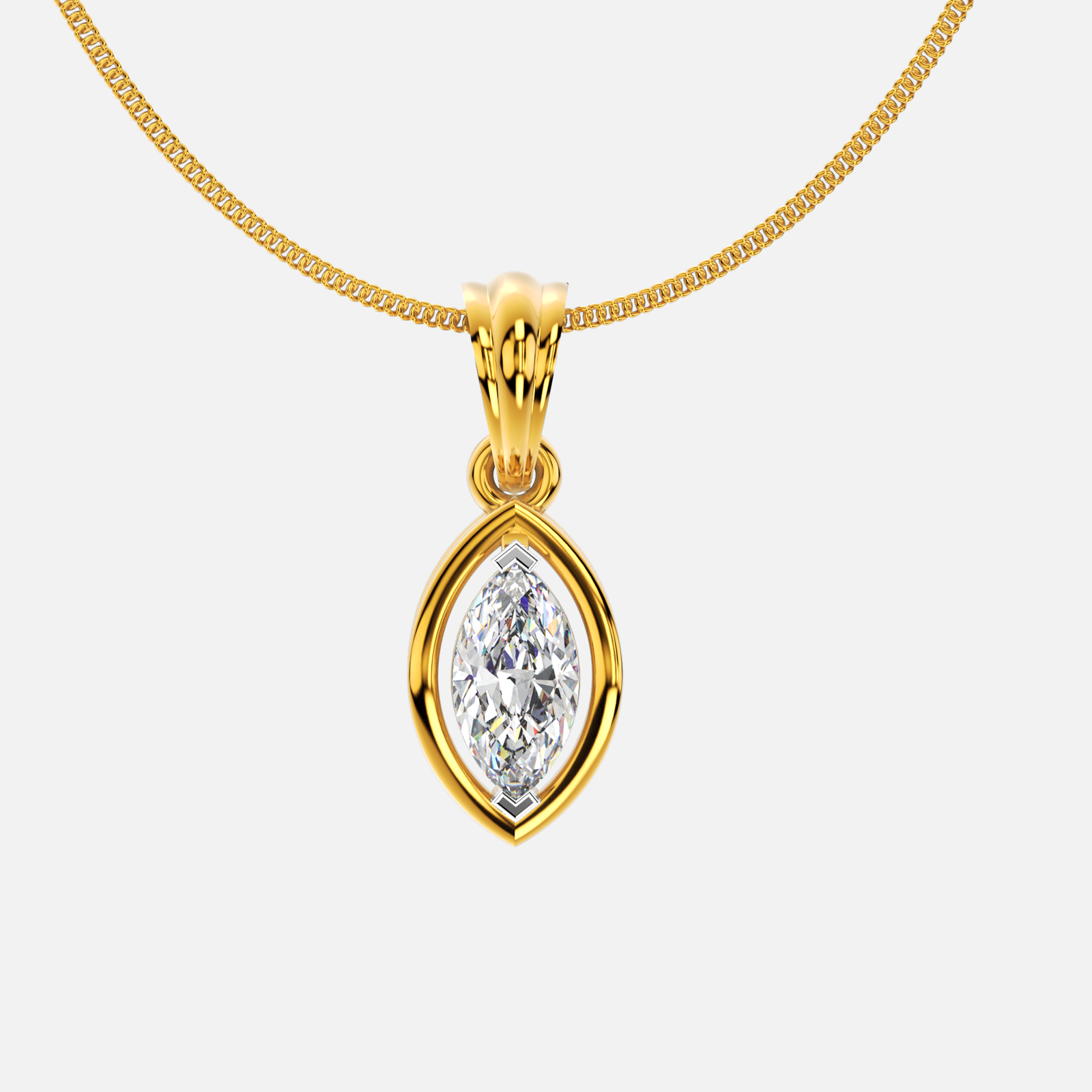 Marquise Elegance Diamond Pendant