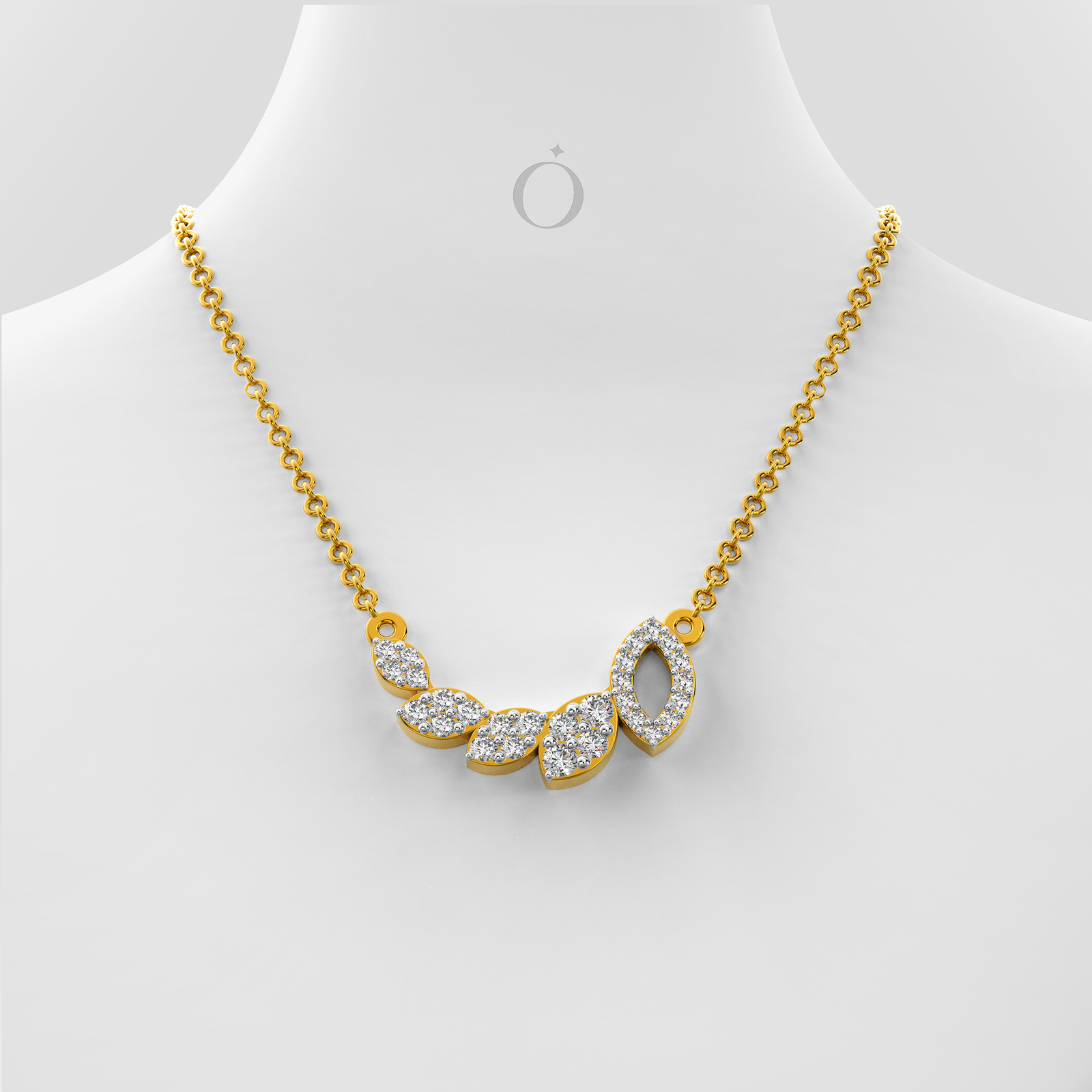 Lunéa Leaf Diamond Necklace