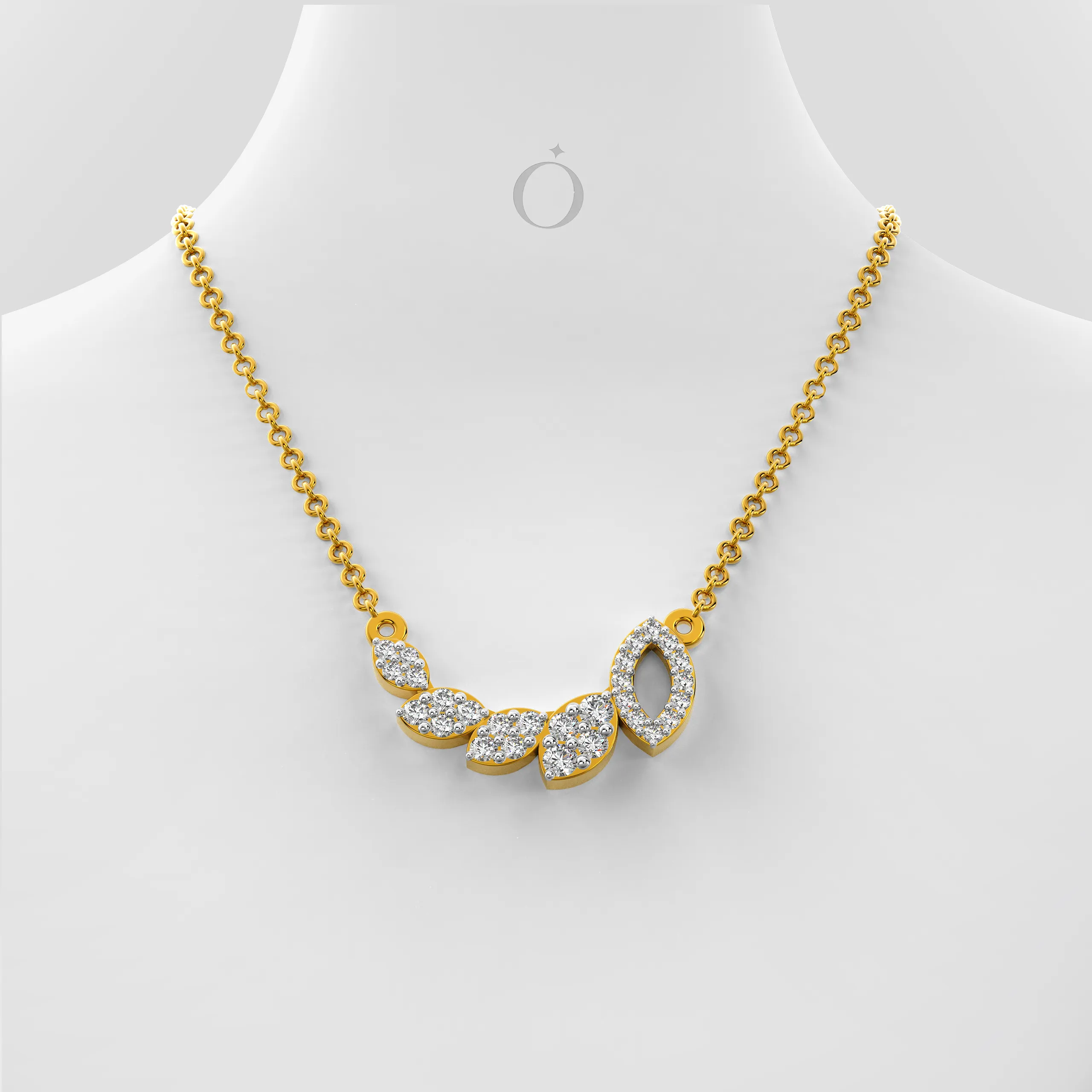 Lunéa Leaf Diamond Necklace