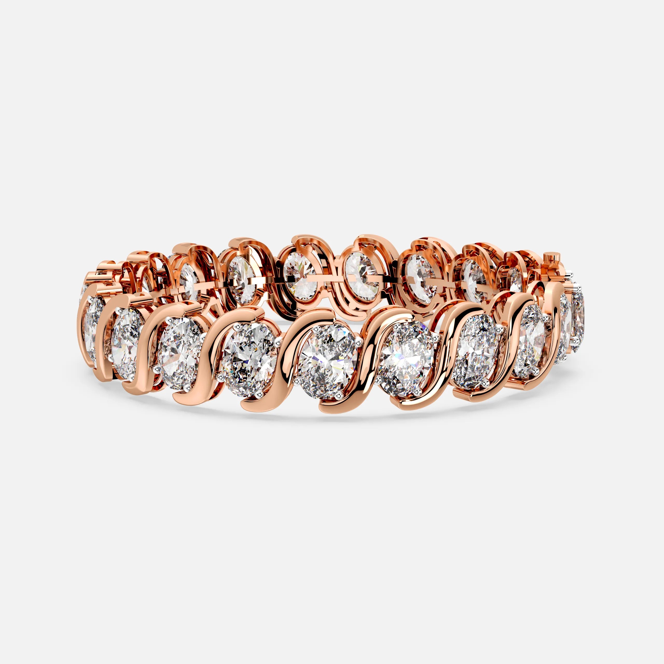 Serpentine Link Diamond Bracelet