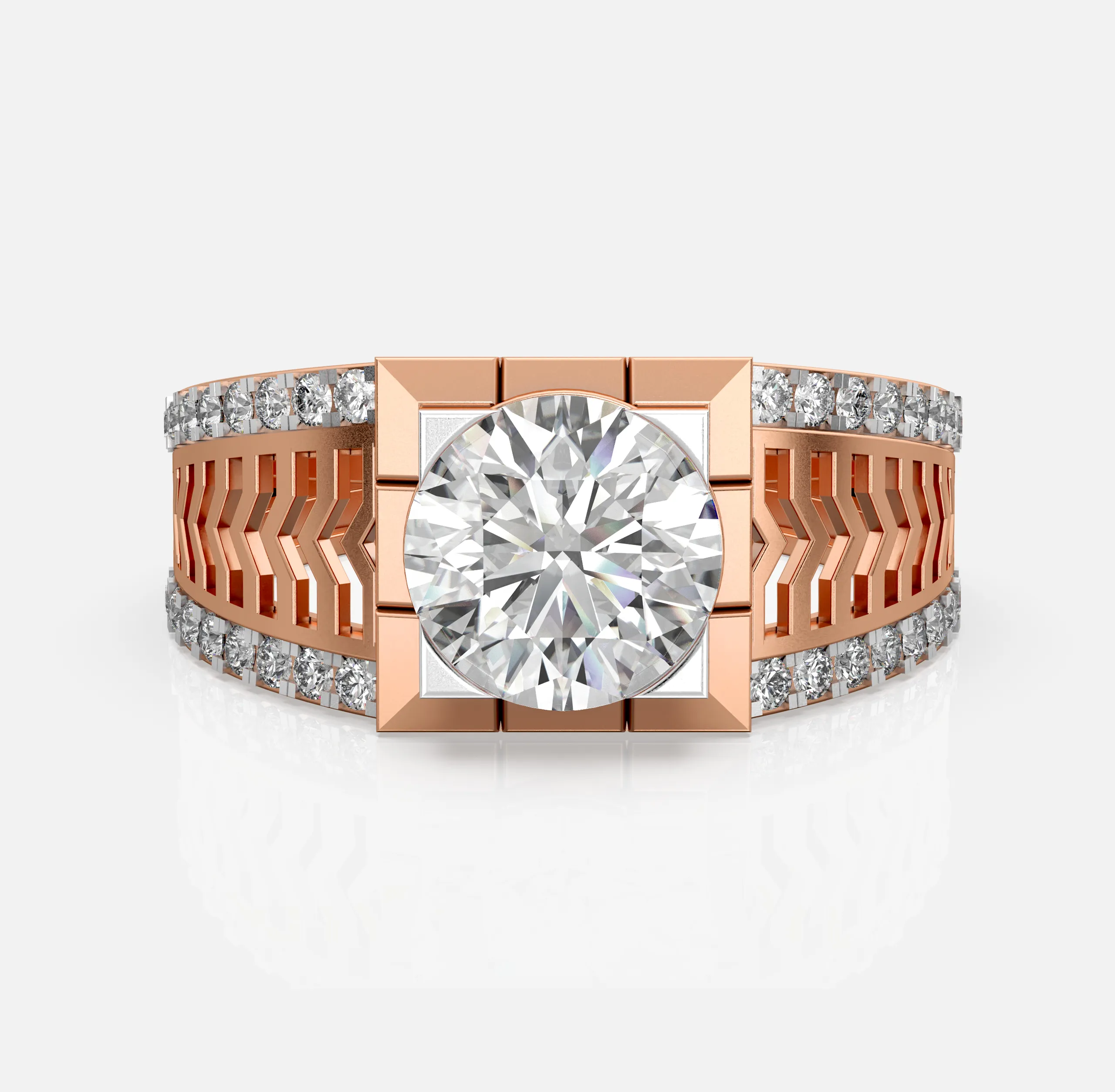 Imperial Chevron Diamond Ring