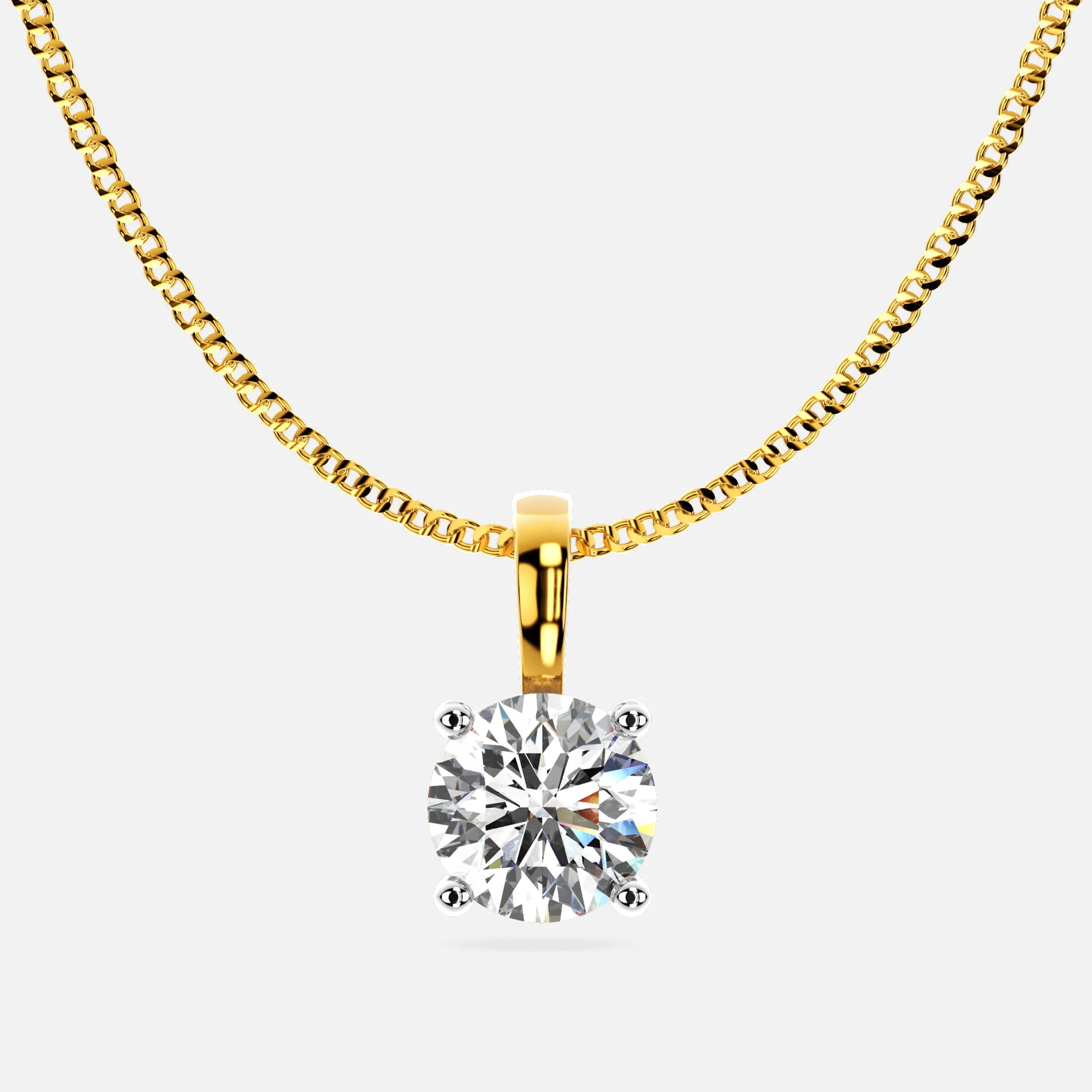 Round Solitaire Pendant