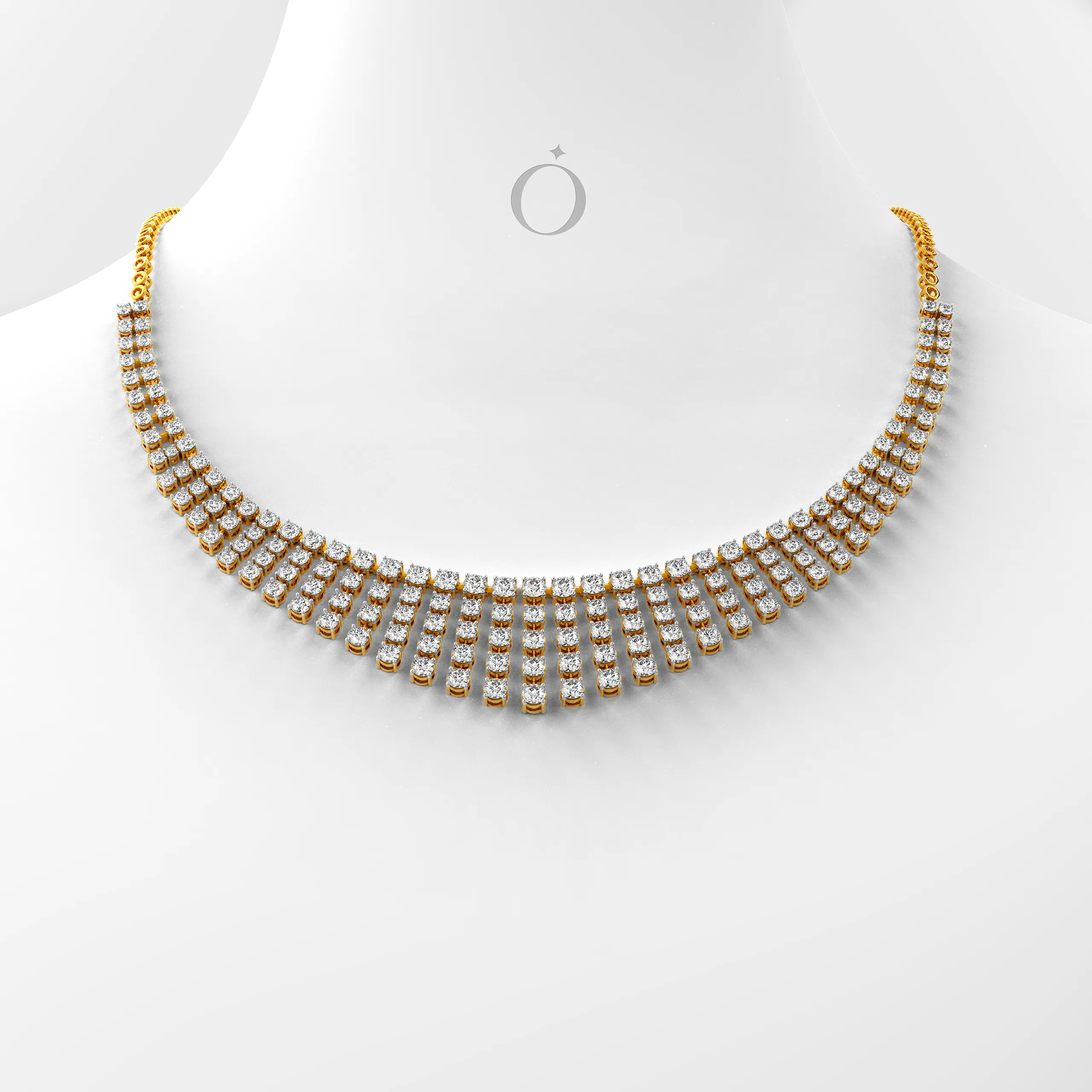 Celestiva Fringe Diamond Necklace