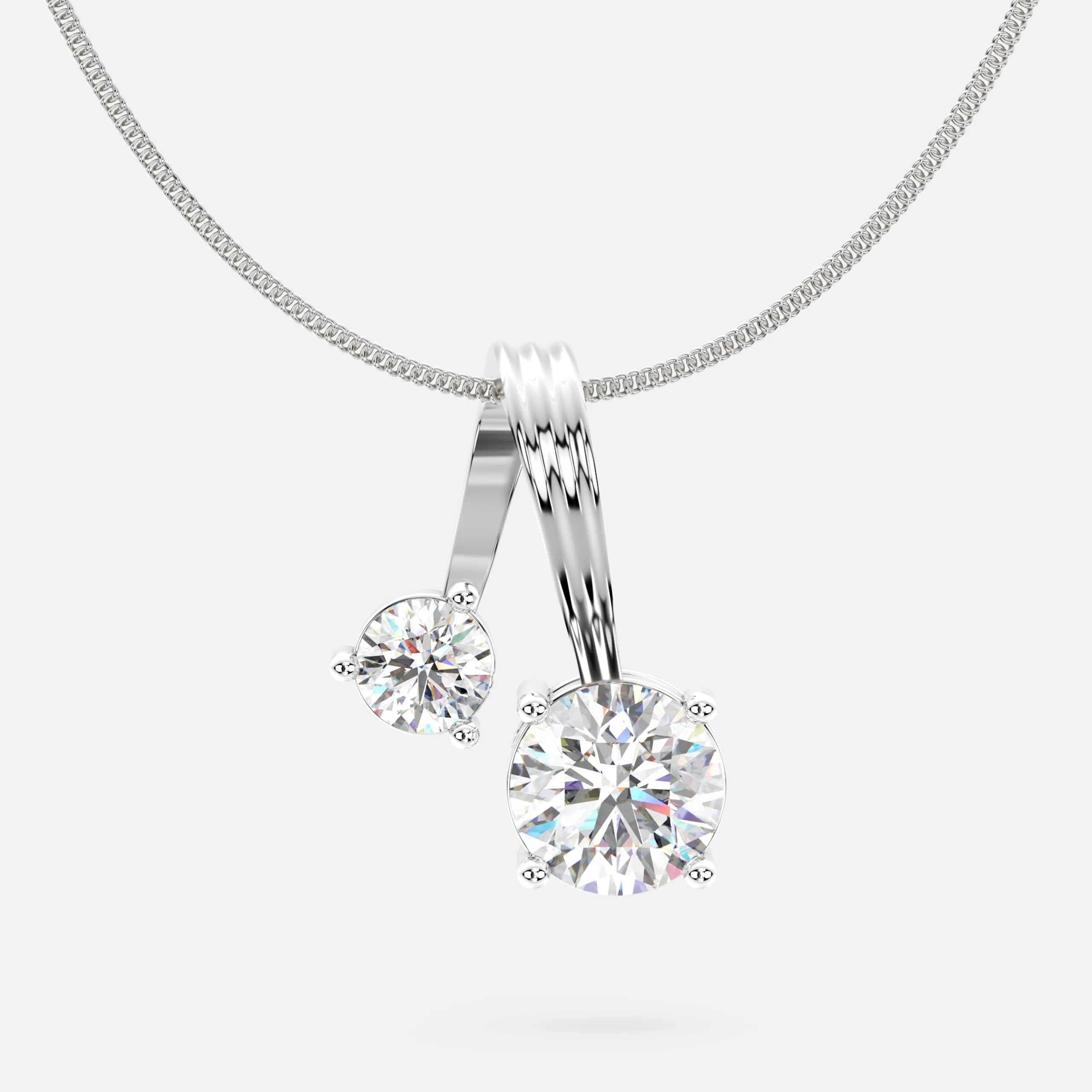Dual Drop Diamond Pendant