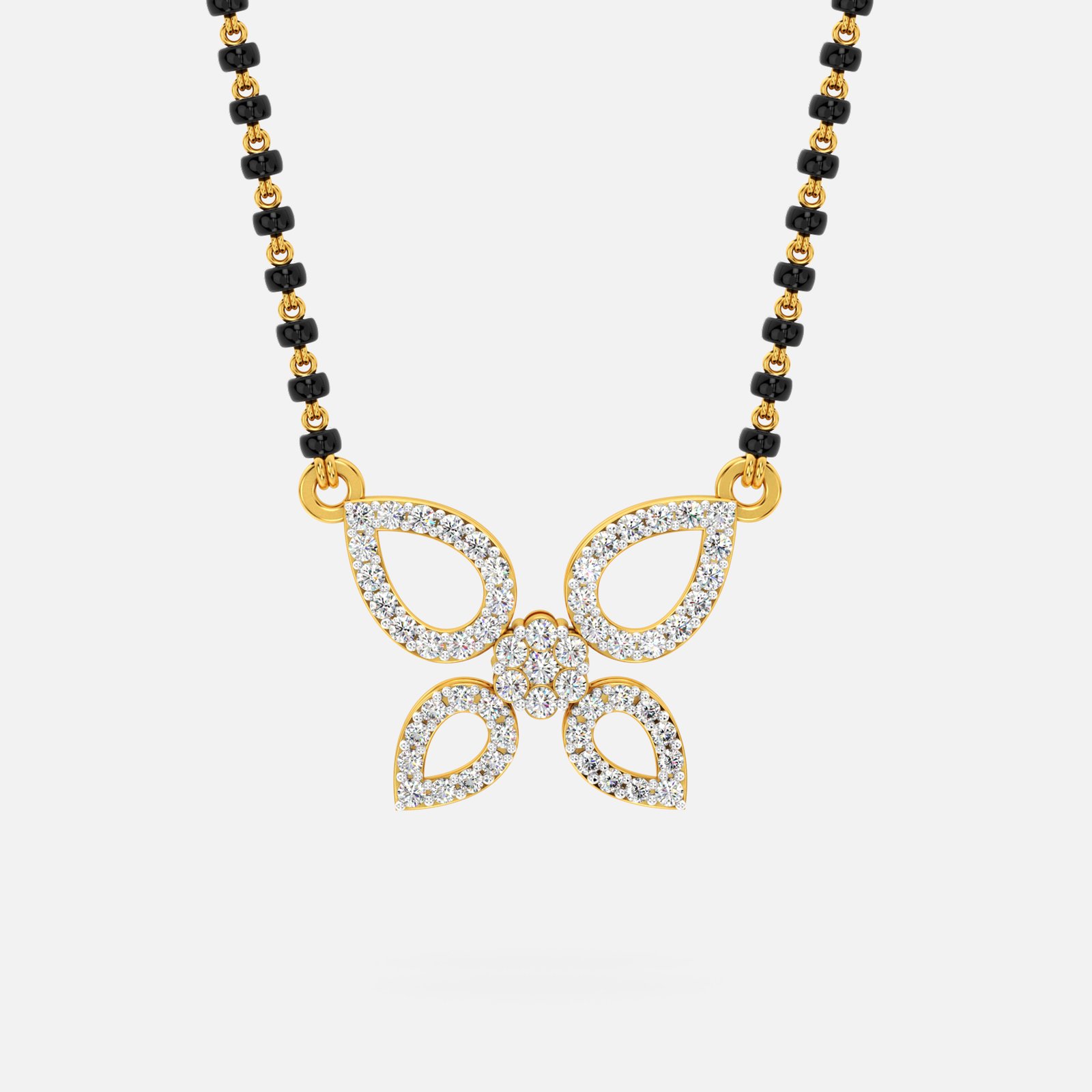 Diamond Butterfly Mangalsutra