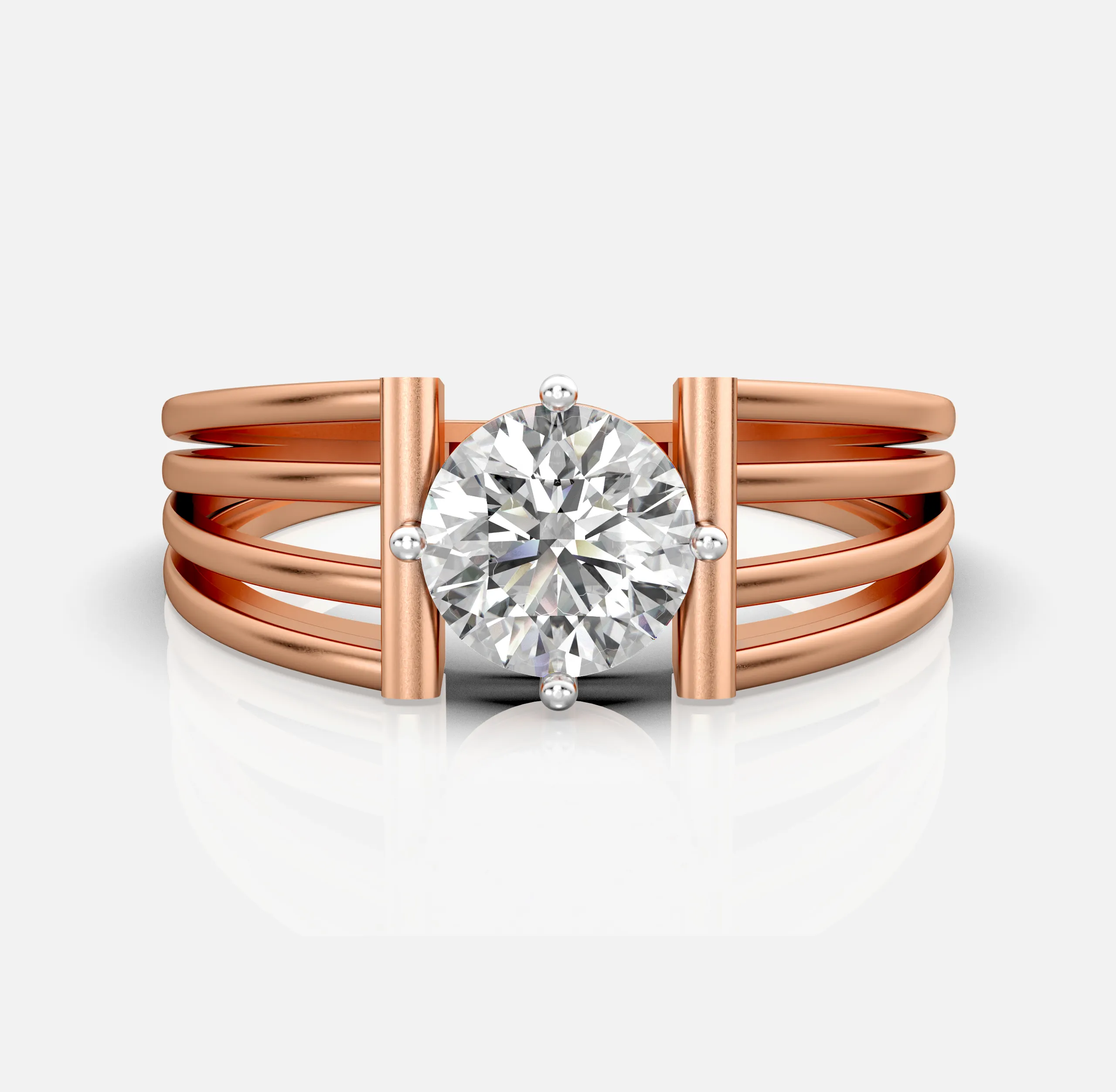 Parallel Bar Diamond Ring
