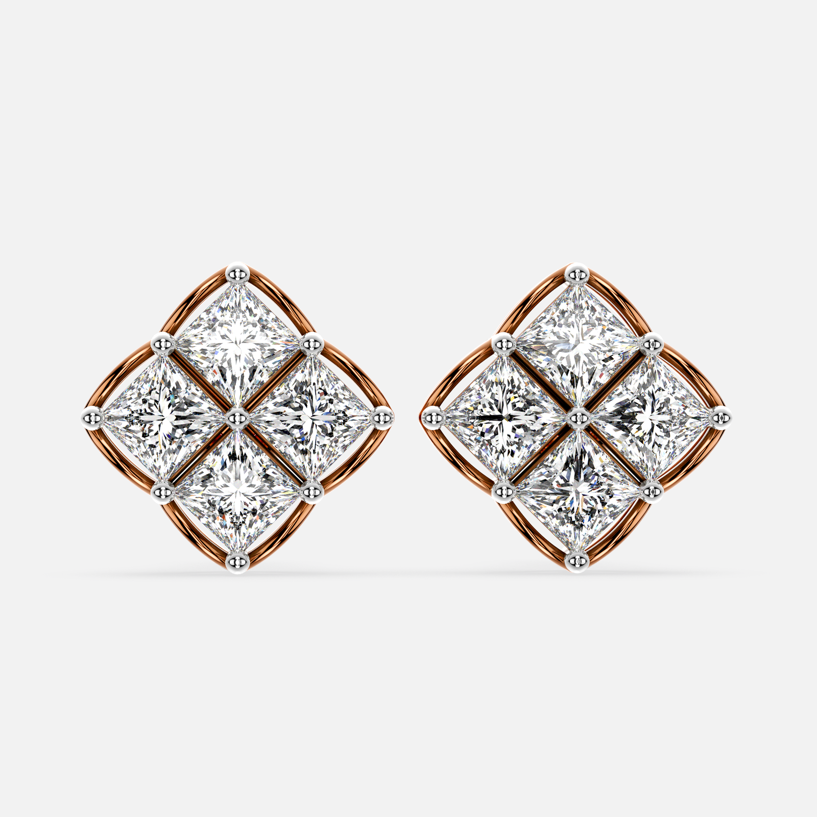 Quadra Prism Diamond Earrings