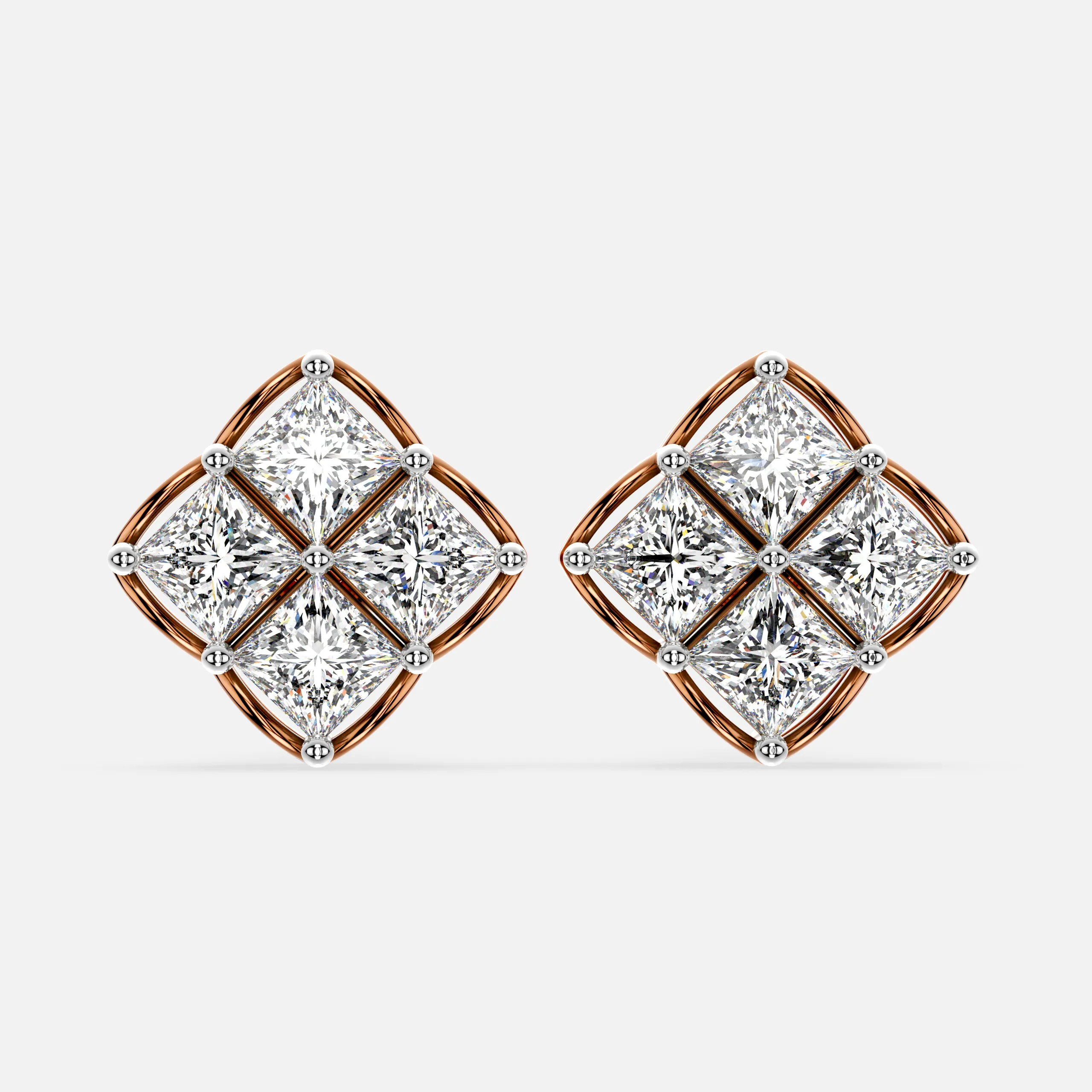 Quadra Prism Diamond Earrings