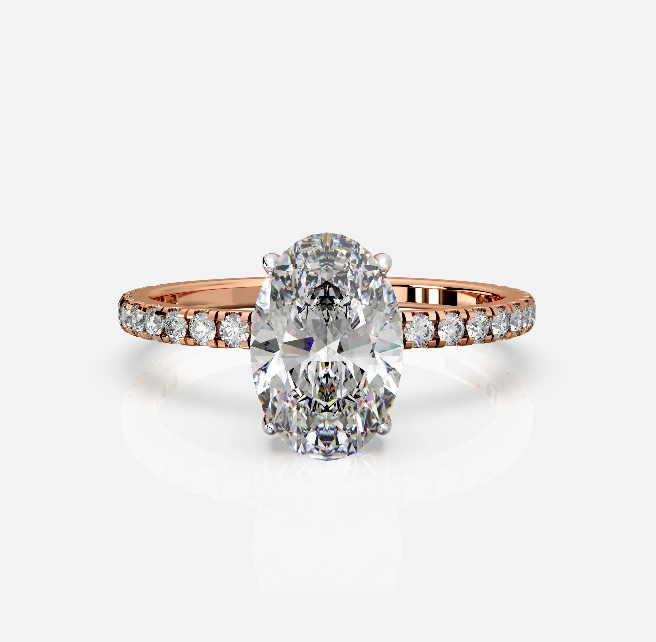 Luminous Oval Diamond Ring