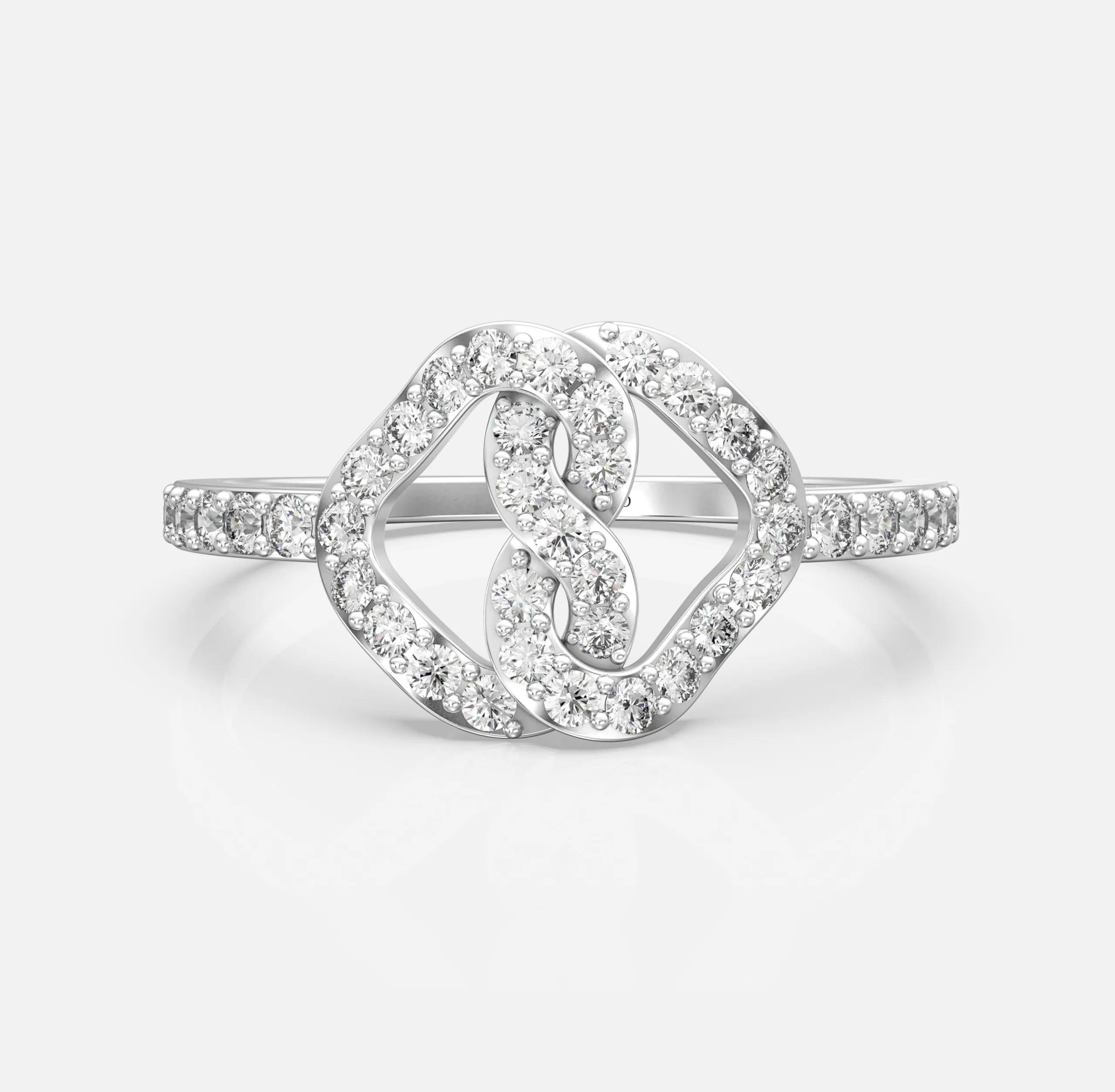 Diamond Infinity Frame Ring