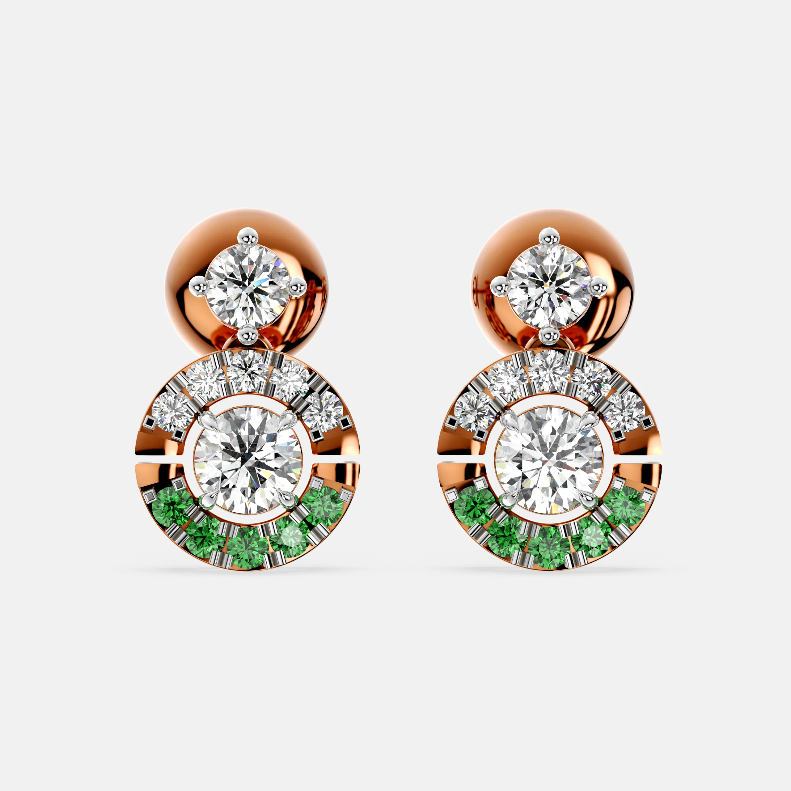 Emerald Bliss Diamond Earrings