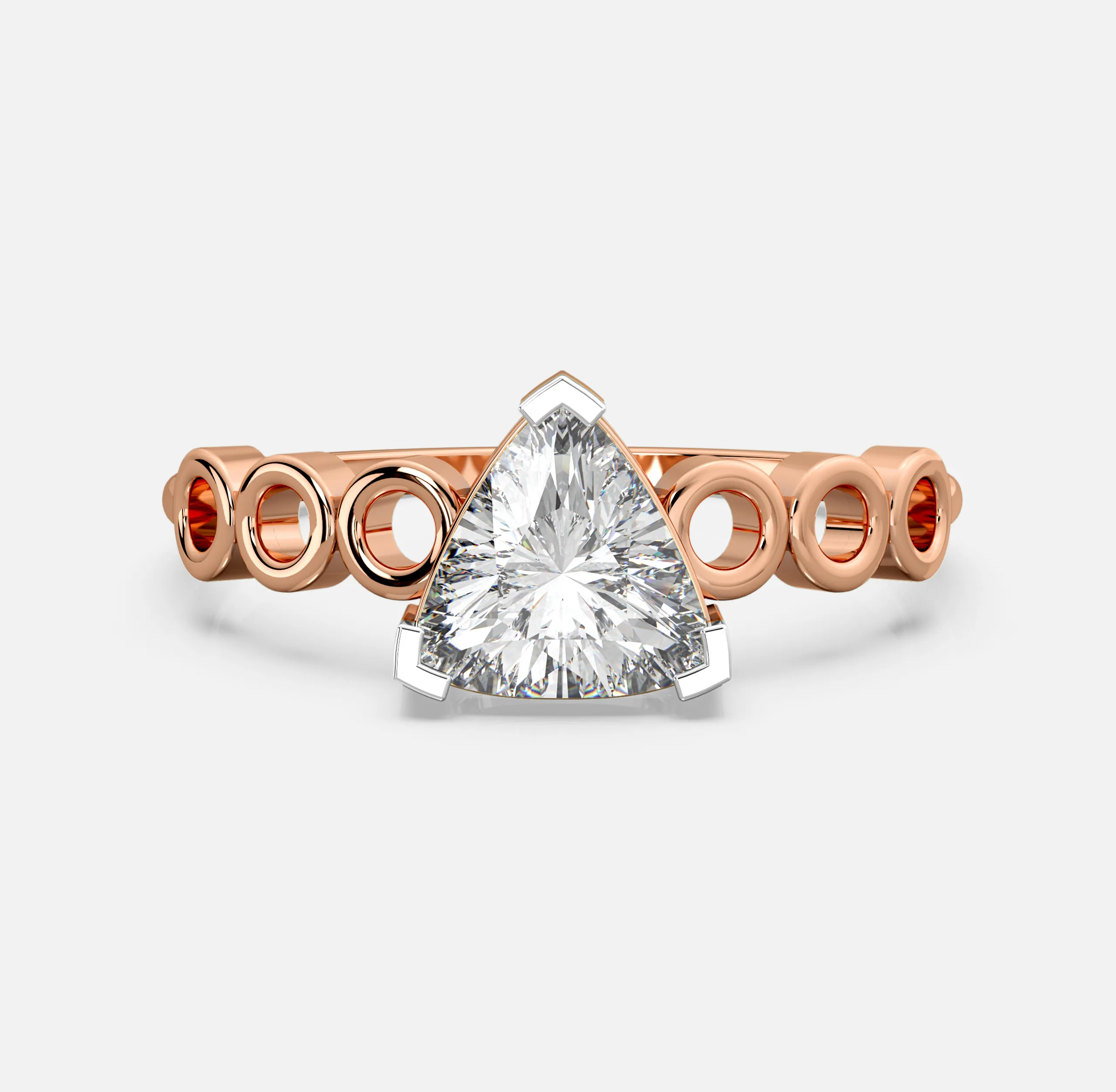 Trillion Aura Diamond Ring