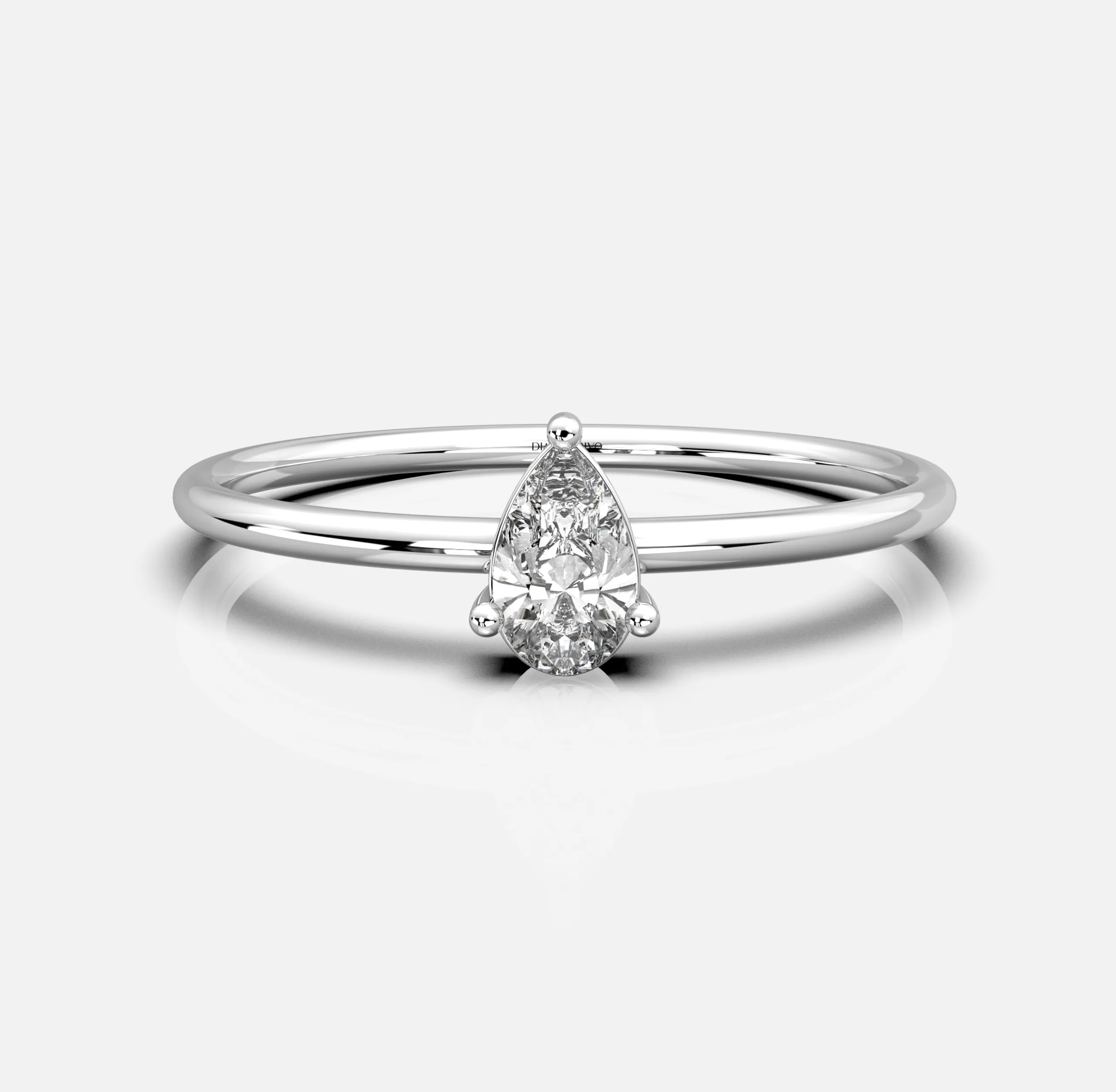 Pear Dew Diamond Ring