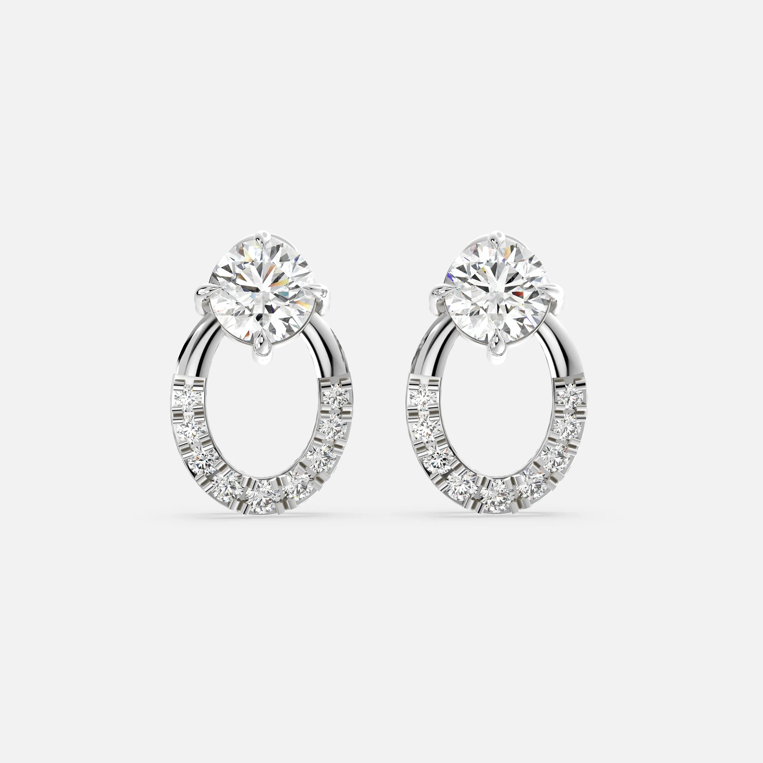 Timeless Oval Diamond Earrings