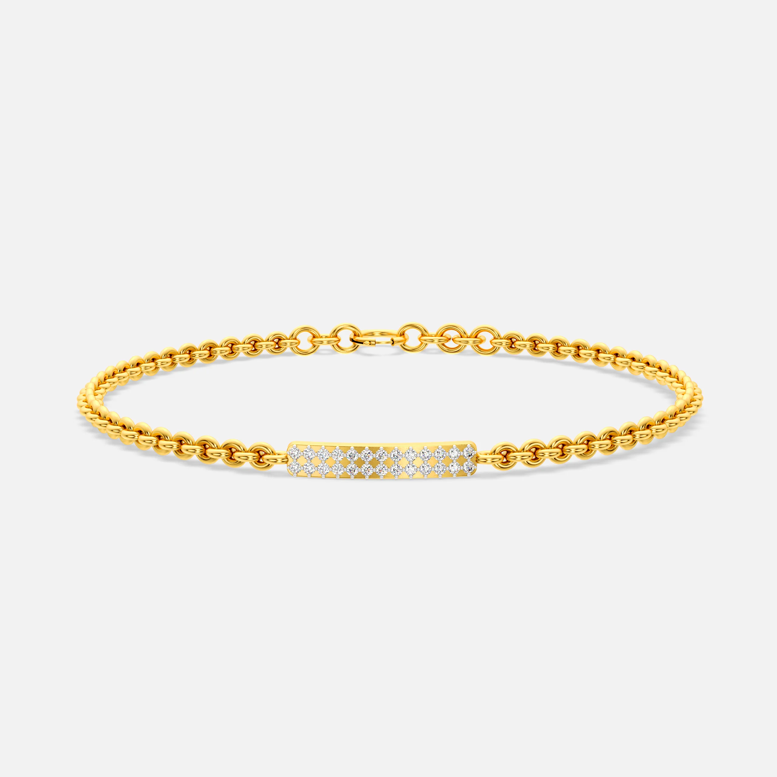 Diamond Bar Link Bracelet