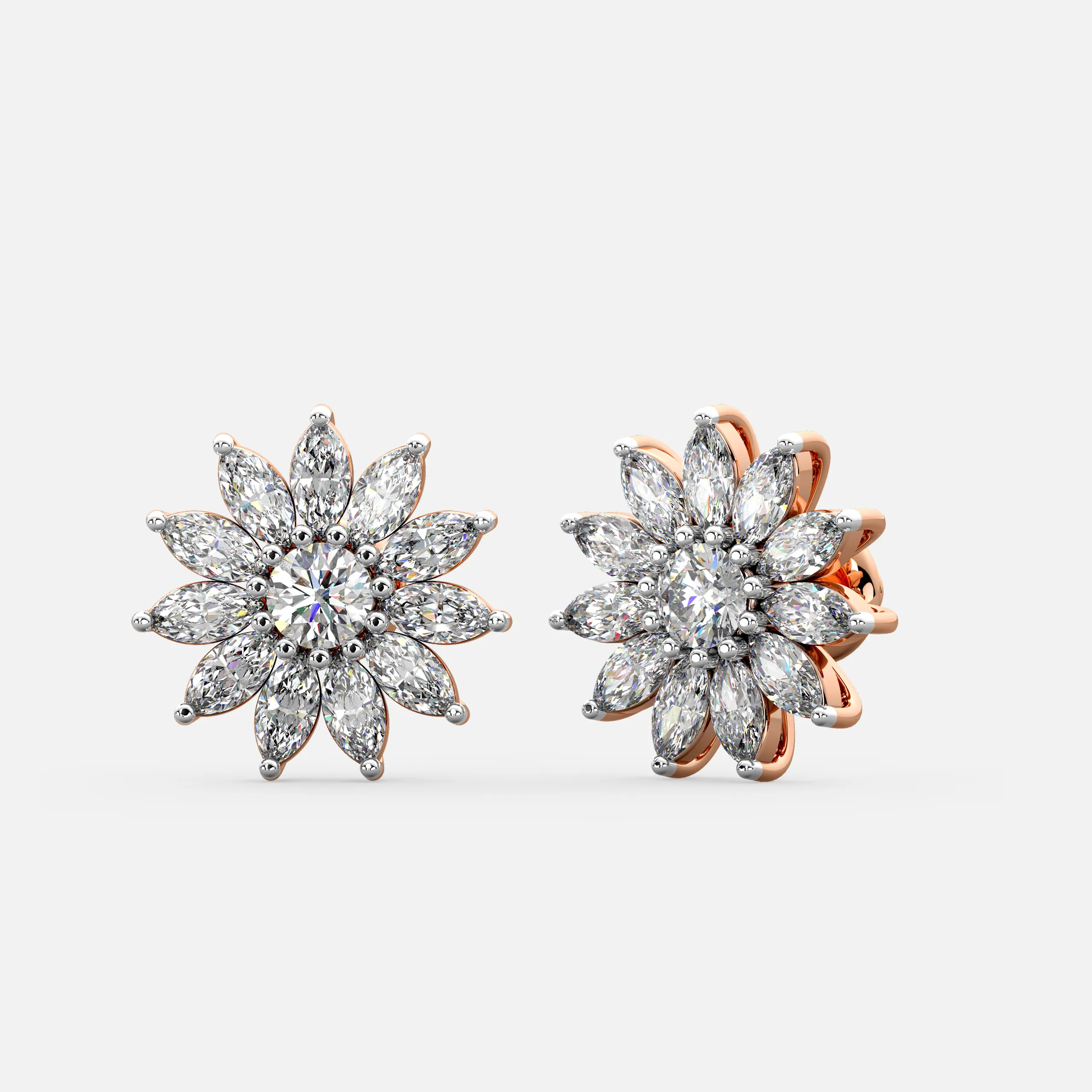 Luxe Flora Diamond Studs